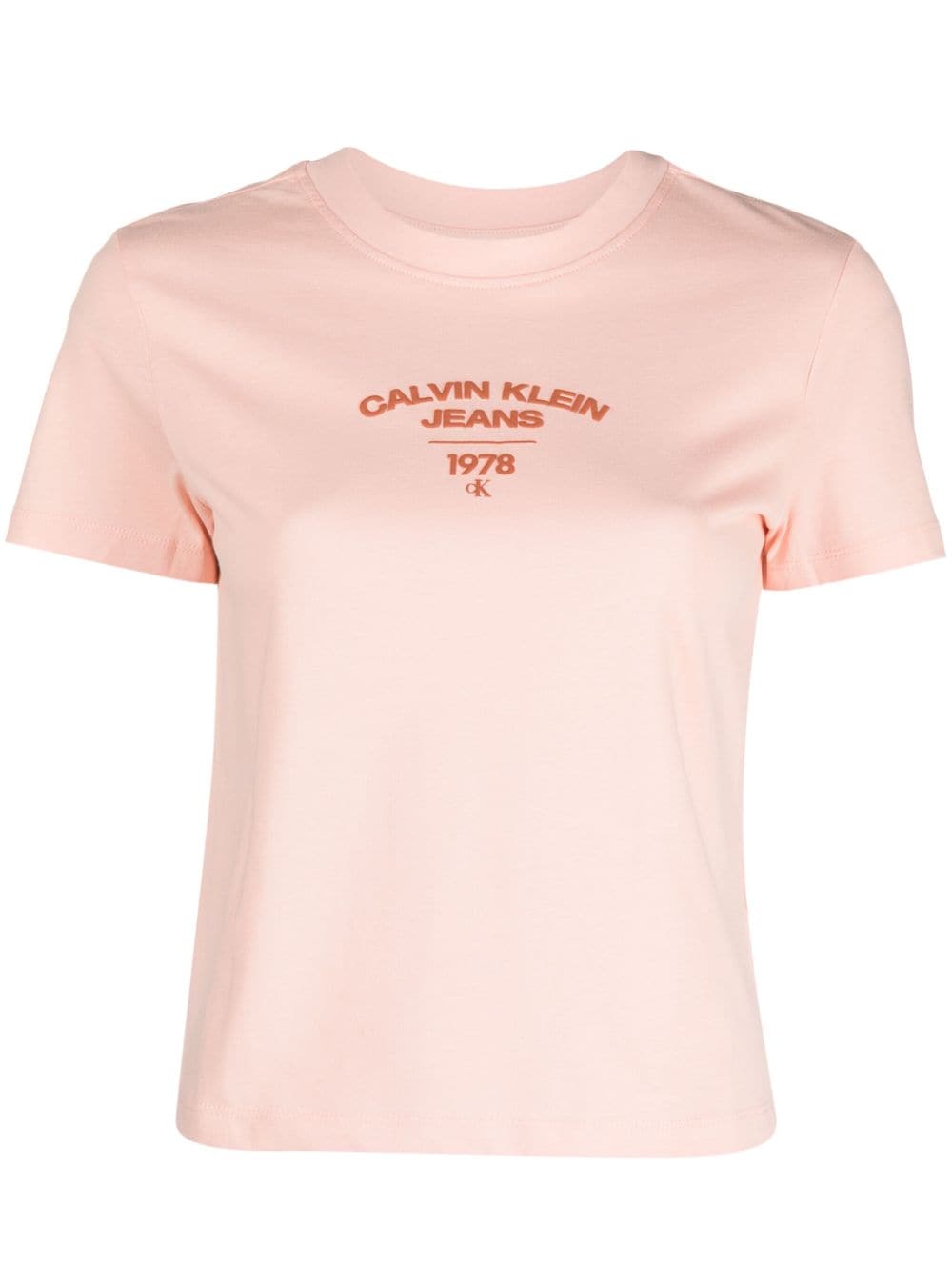 Calvin Klein Jeans Varsity logo-print cotton T-shirt - Pink von Calvin Klein Jeans