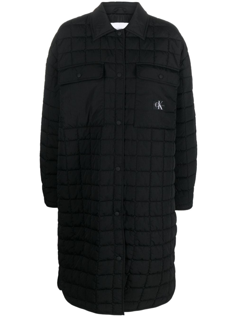 Calvin Klein Jeans button-up quilted coat - Black von Calvin Klein Jeans