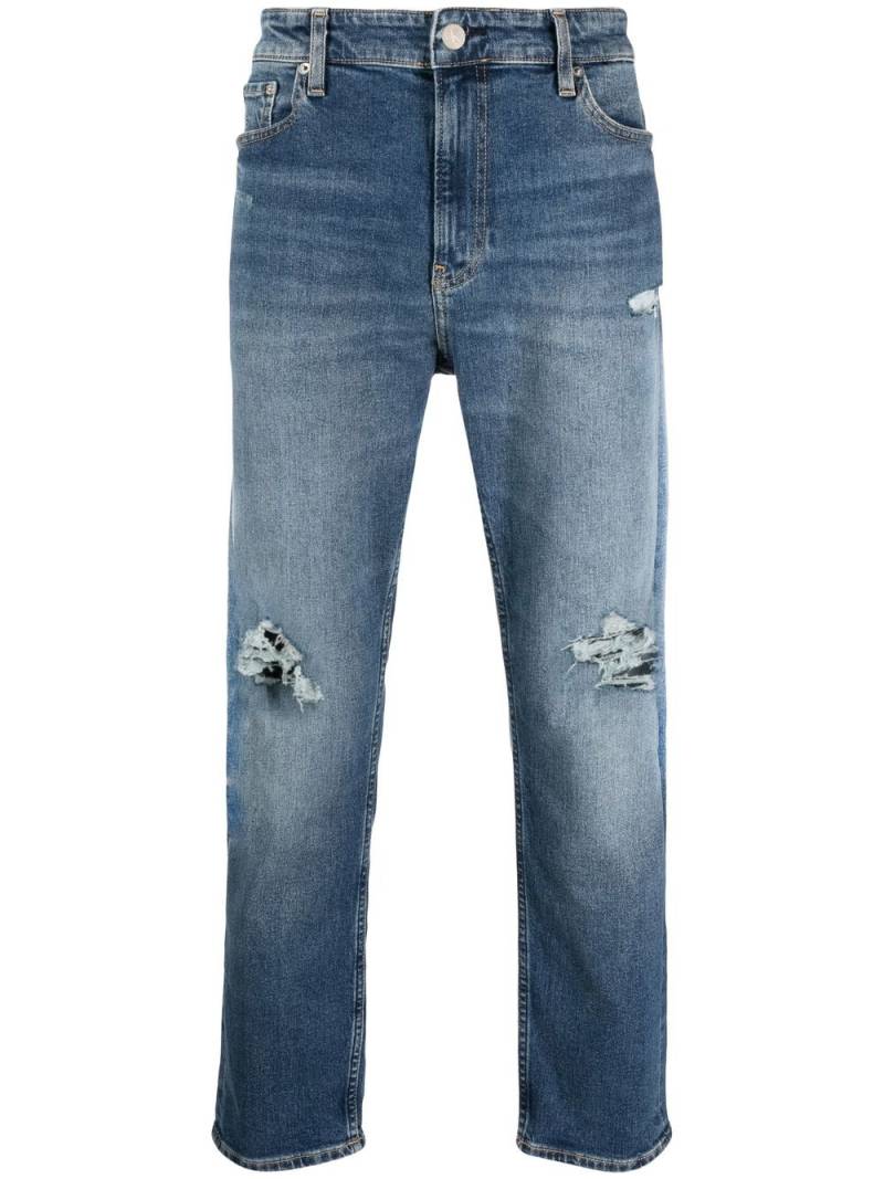 Calvin Klein Jeans distressed-effect straight-leg jeans - Blue von Calvin Klein Jeans