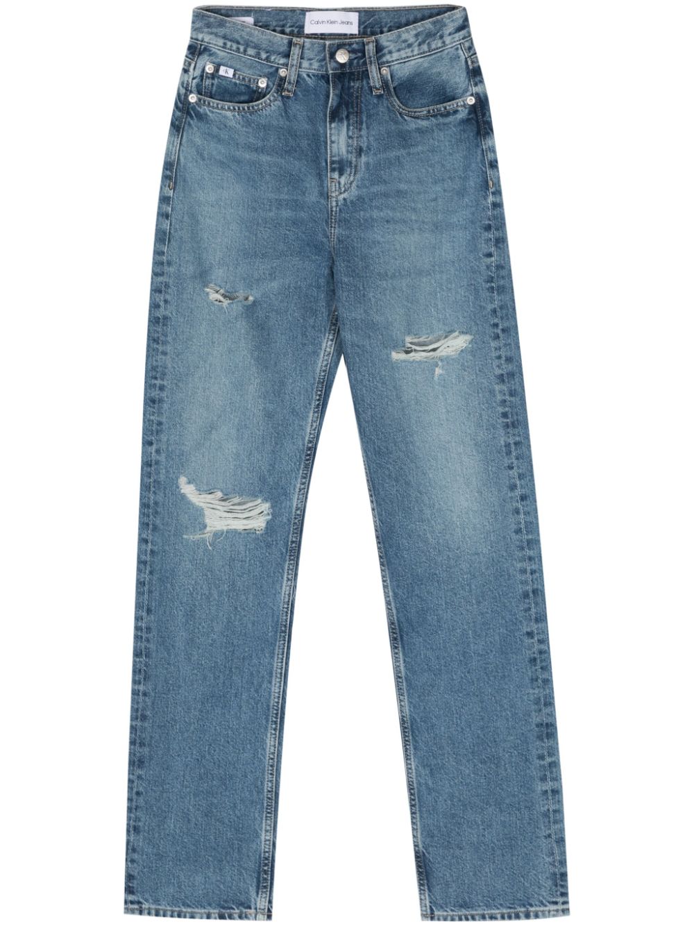 Calvin Klein Jeans high-rise straight cotton jeans - Blue von Calvin Klein Jeans