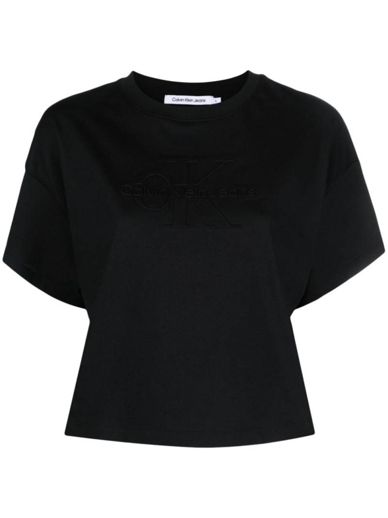 Calvin Klein Jeans logo-embossed cotton T-shirt - Black von Calvin Klein Jeans