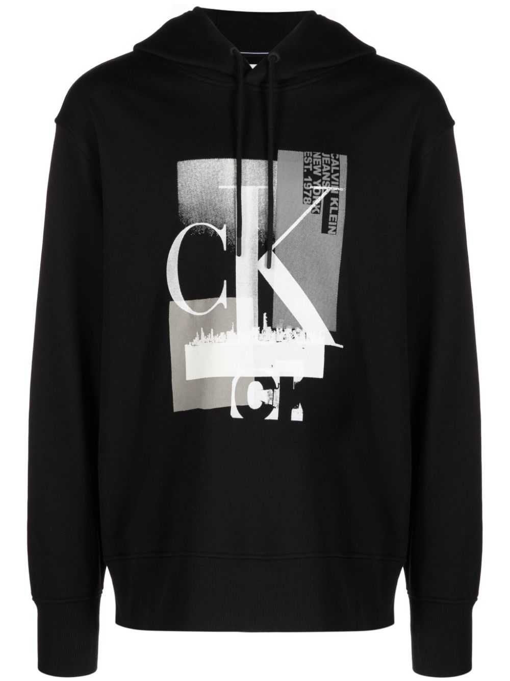 Calvin Klein Jeans logo-patch cotton sweatshirt - Black von Calvin Klein Jeans