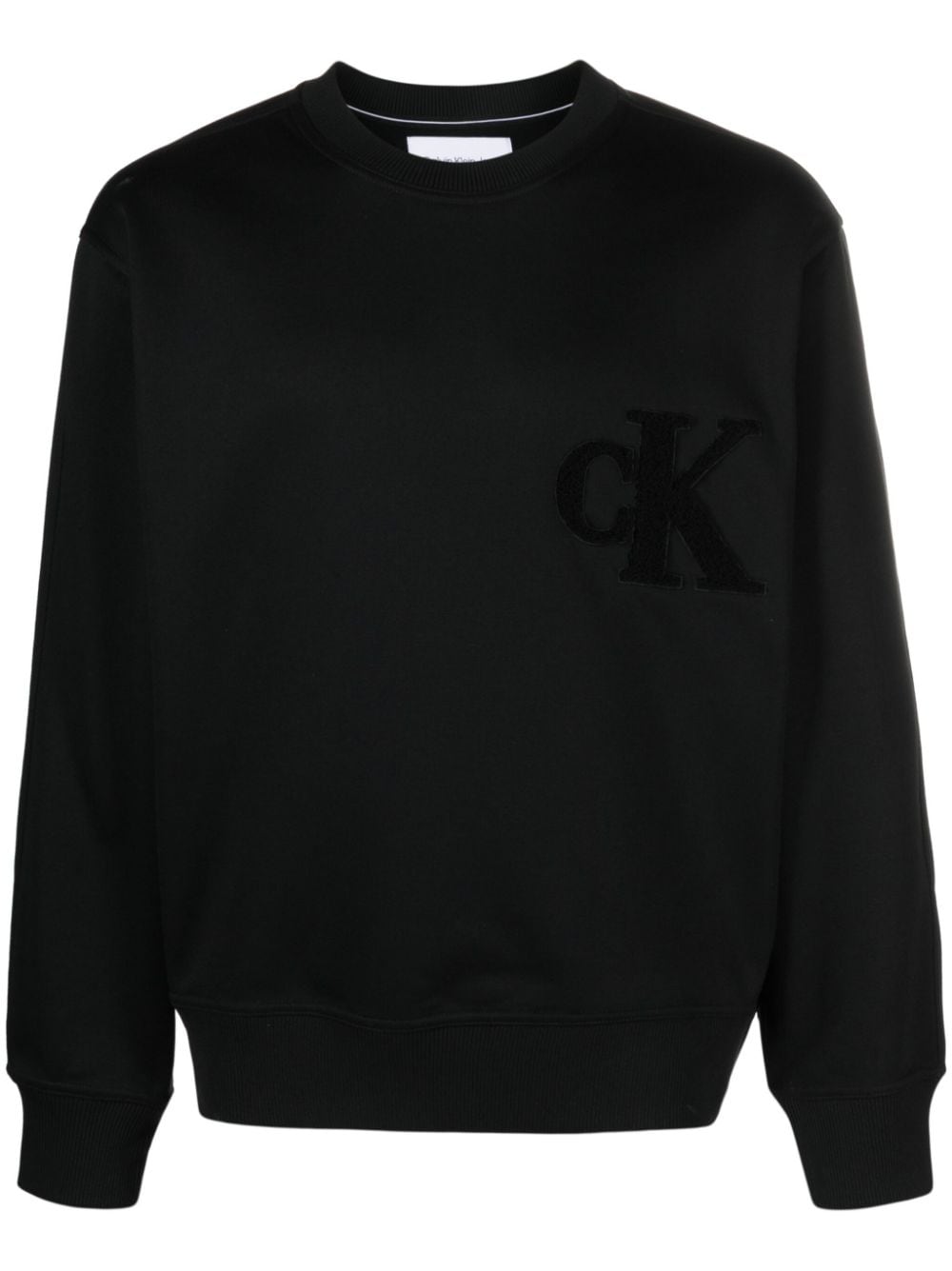 Calvin Klein Jeans logo-patch crew-neck sweatshirt - Black von Calvin Klein Jeans