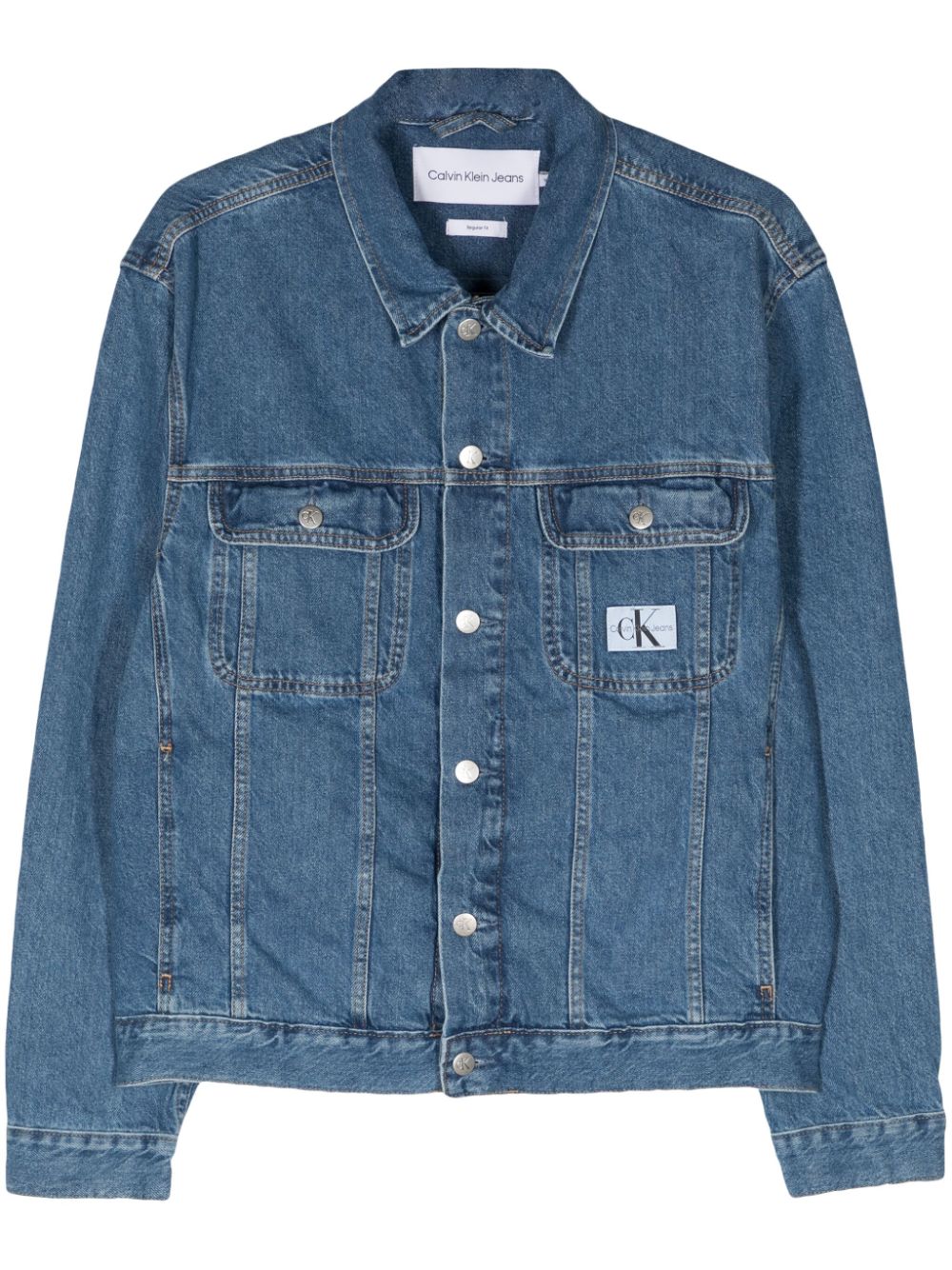 Calvin Klein Jeans logo-patch denim jacket - Blue von Calvin Klein Jeans