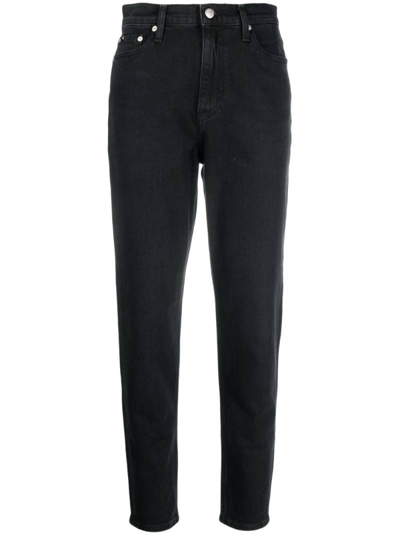 Calvin Klein Jeans logo-patch jeans - Black von Calvin Klein Jeans