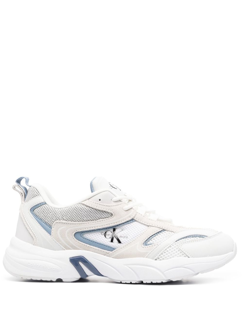 Calvin Klein Jeans logo-patch panelled sneakers - White von Calvin Klein Jeans