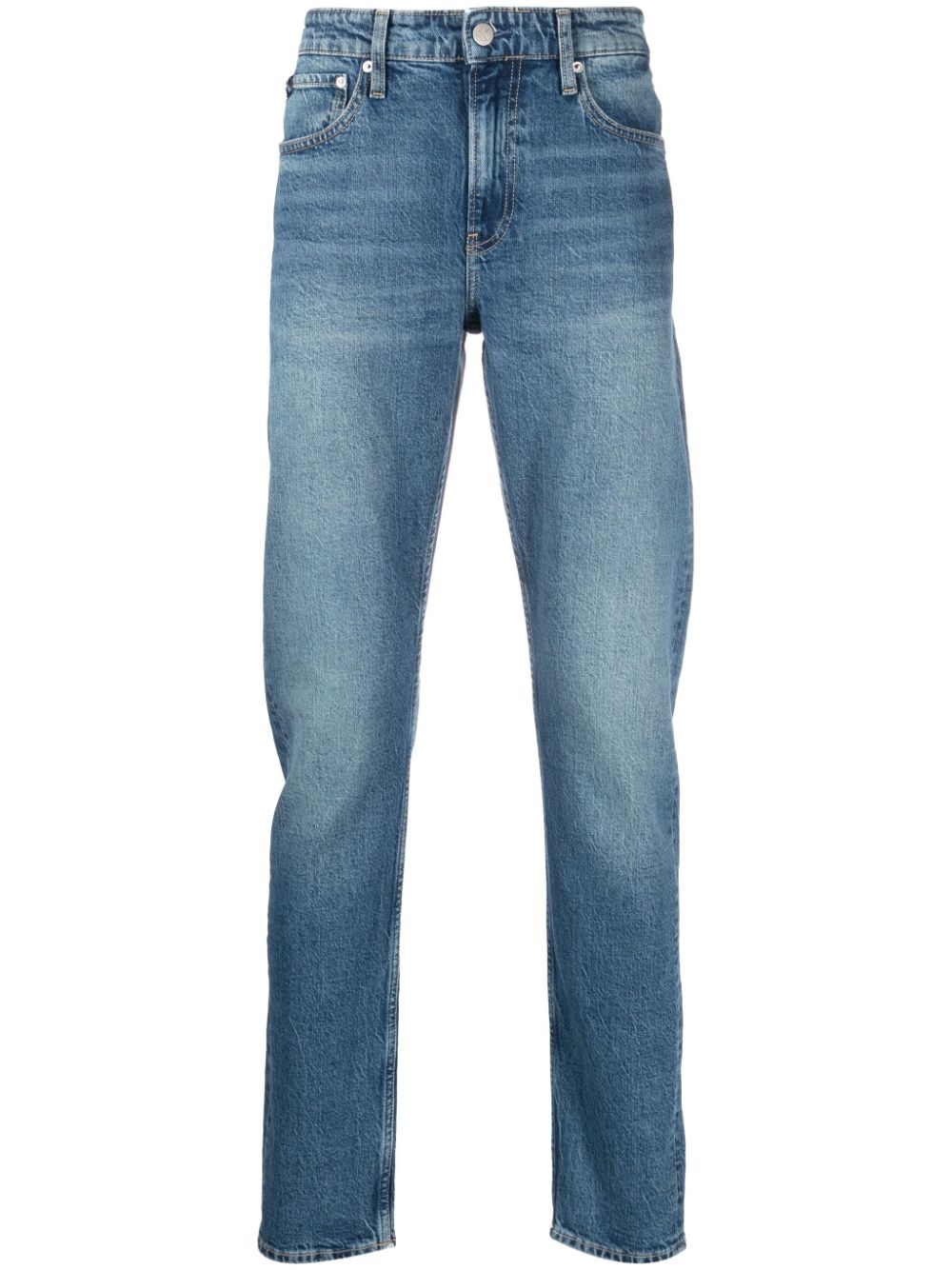 Calvin Klein Jeans logo-patch slim-cut jeans - Blue von Calvin Klein Jeans