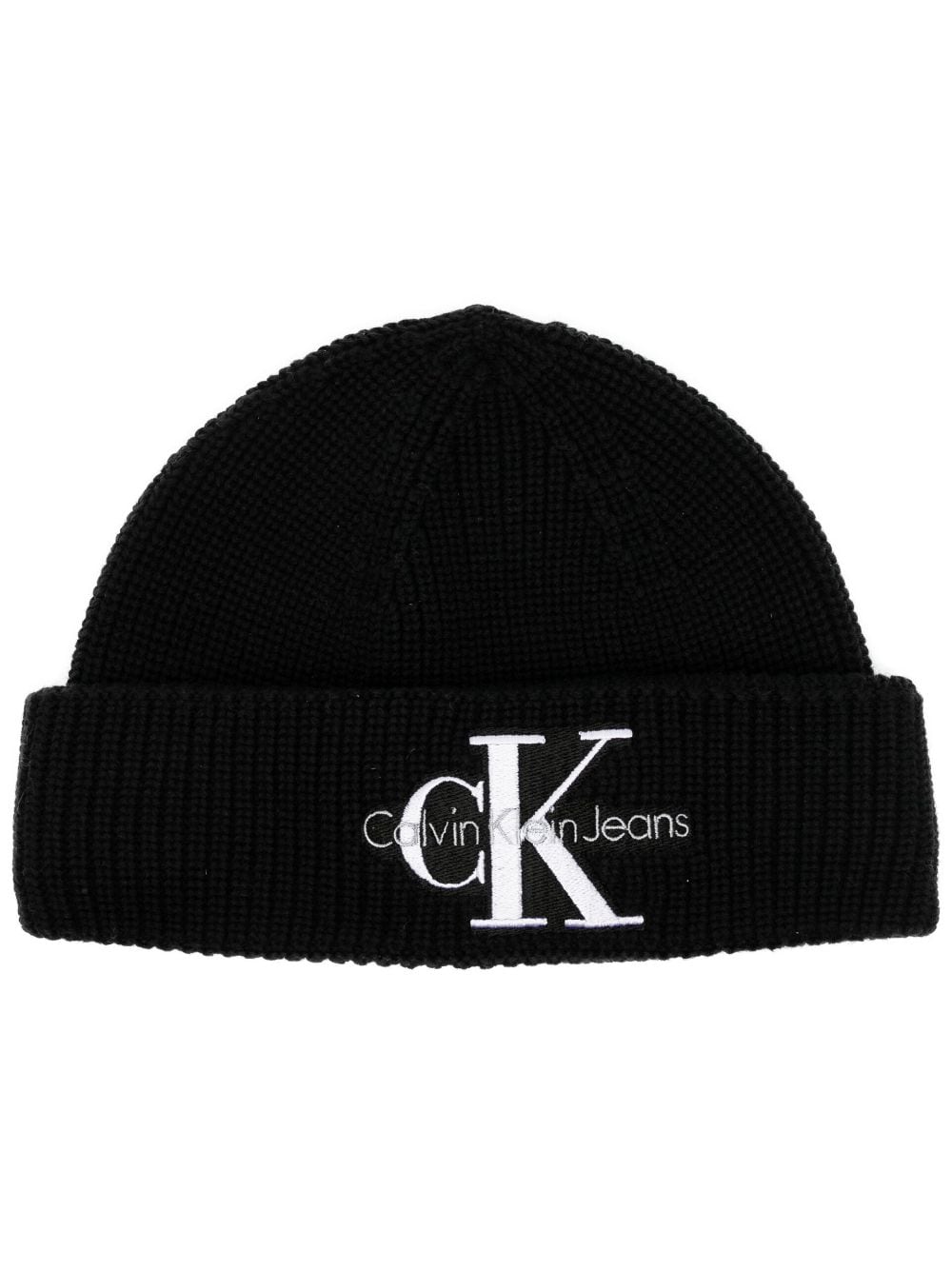 Calvin Klein Jeans logo-print beanie hat - Black von Calvin Klein Jeans