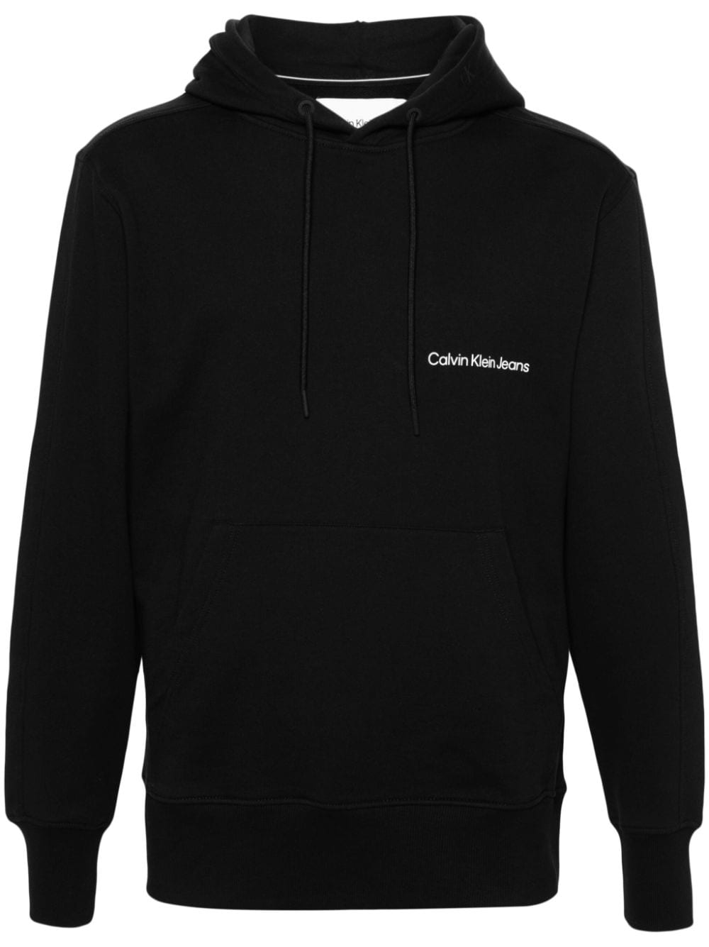 Calvin Klein Jeans logo-print cotton hoodie - Black von Calvin Klein Jeans