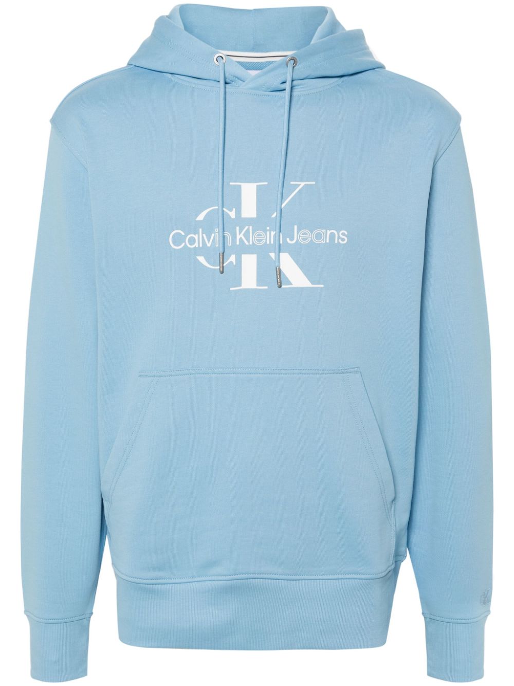 Calvin Klein Jeans logo-print cotton hoodie - Blue von Calvin Klein Jeans