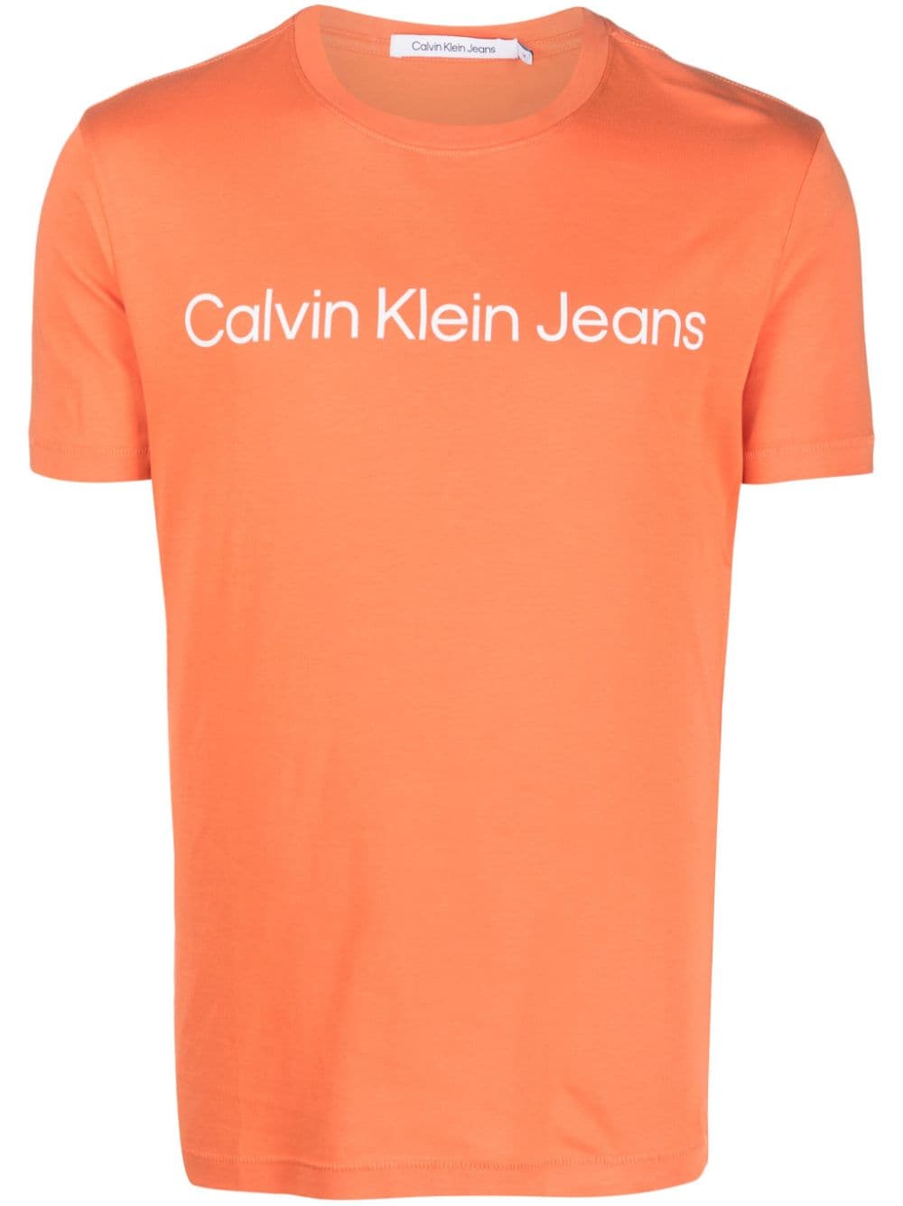 Calvin Klein Jeans logo-print crew-neck T-shirt - Orange von Calvin Klein Jeans