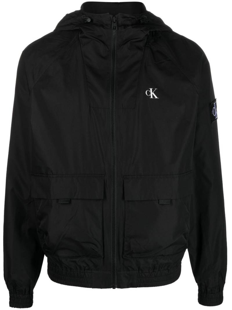 Calvin Klein Jeans logo-print hooded jacket - Black von Calvin Klein Jeans