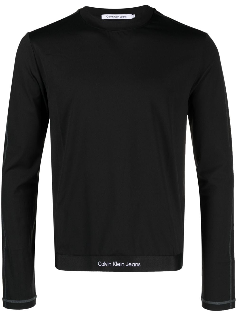 Calvin Klein Jeans logo-print long-sleeved T-Shirt - Black von Calvin Klein Jeans