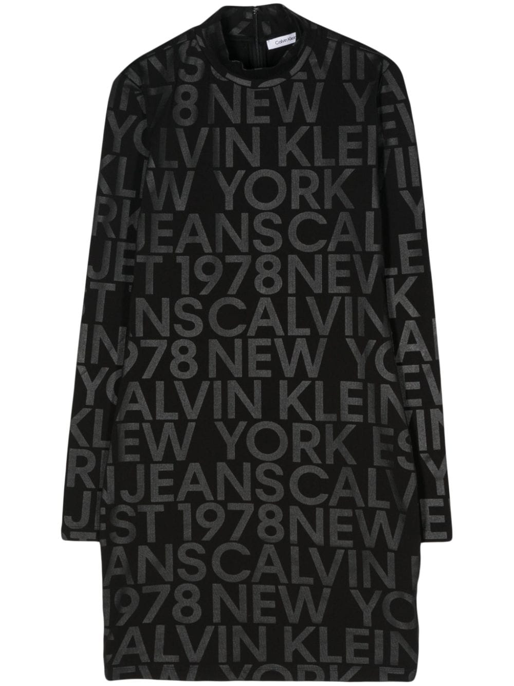 Calvin Klein Jeans logo-print mini dress - Black von Calvin Klein Jeans