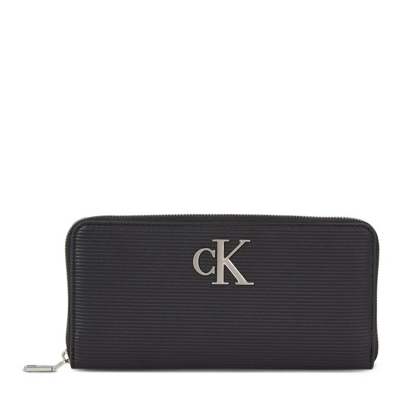 Damen Geldbörse Calvin Klein Jeans Minimal Monogram Zip Around T K60K611269 Schwarz von Calvin Klein Jeans