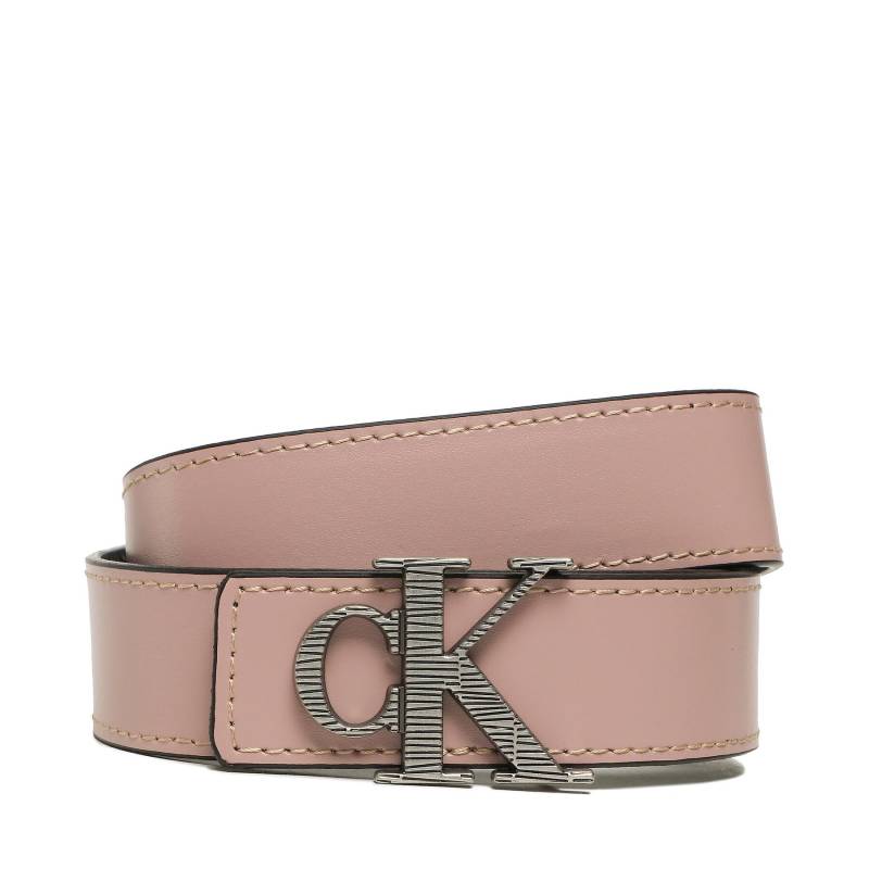 Damengürtel Calvin Klein Jeans Mono Hardware Leather Belt 30mm K60K610364 Rosa von Calvin Klein Jeans