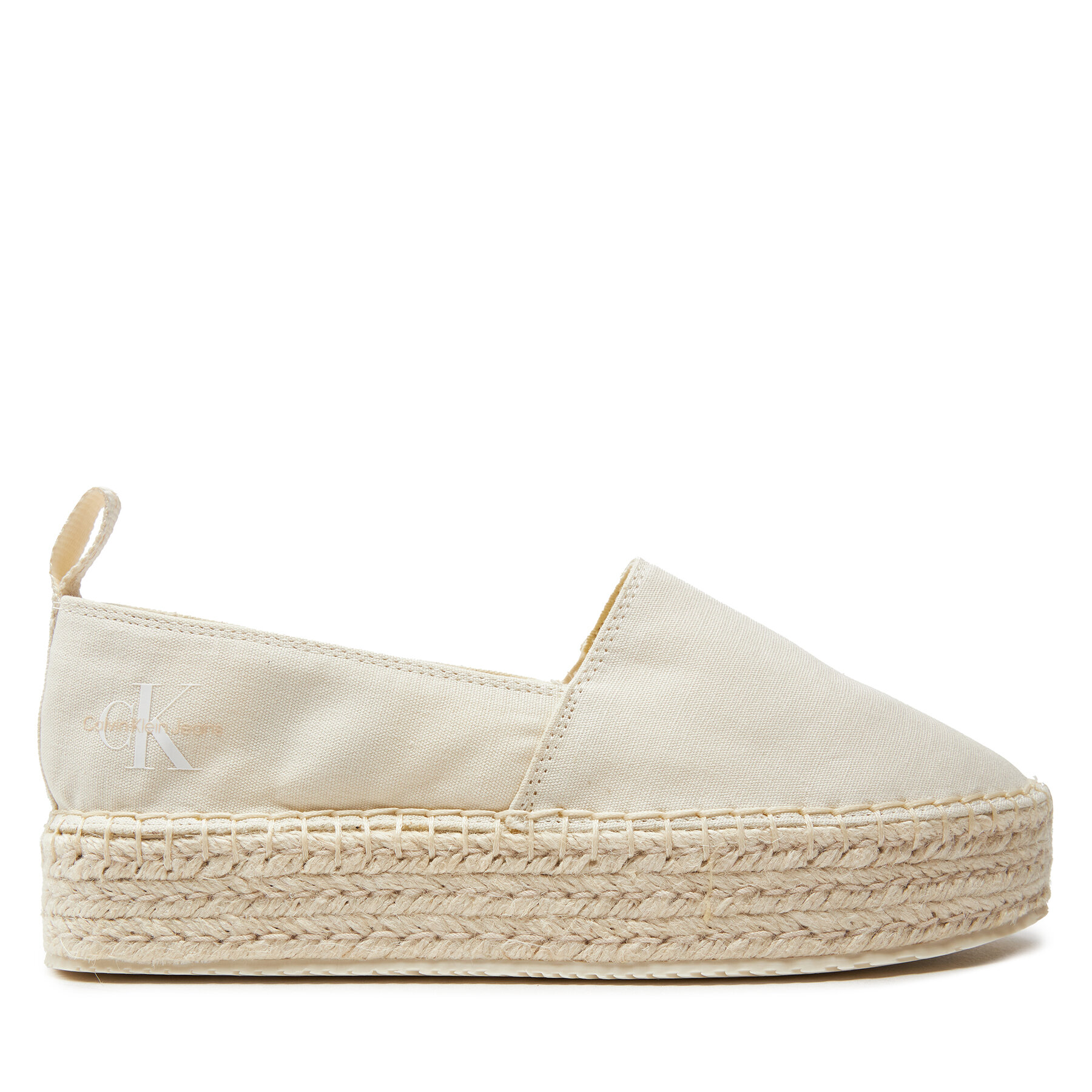 Espadrilles Calvin Klein Jeans Platform Espadrille Ml Btw YW0YW01378 Creamy White/Bright White 0F9 von Calvin Klein Jeans