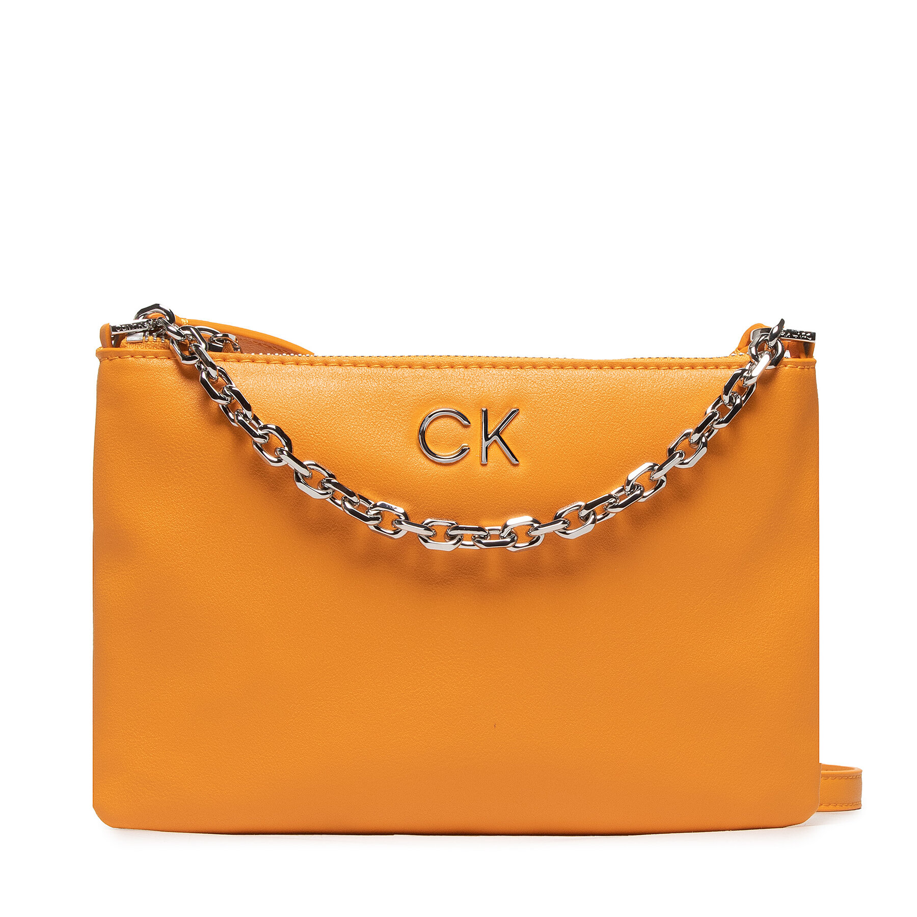 Handtasche Calvin Klein Jeans Re Lock Ew Crossbody W Chain K60K609115 Orange Flash SCD von Calvin Klein Jeans