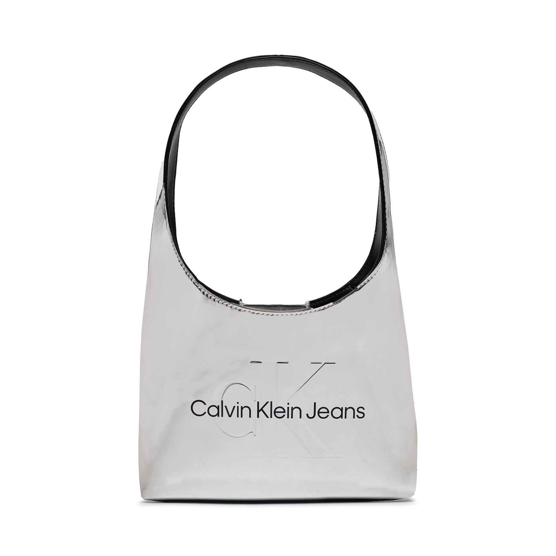 Handtasche Calvin Klein Jeans Sculpted Arc Shoulderbag22 K60K611860 Silver 0IM von Calvin Klein Jeans
