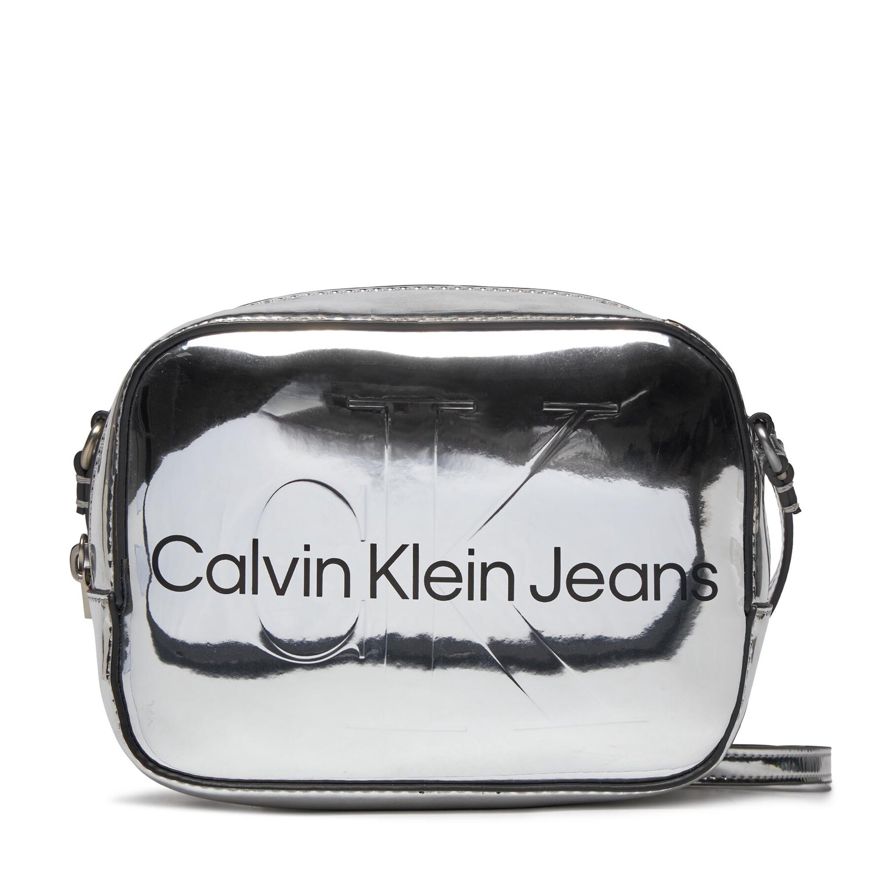 Handtasche Calvin Klein Jeans Sculpted Camera Bag18 Mono S K60K611858 Silver 0IM von Calvin Klein Jeans