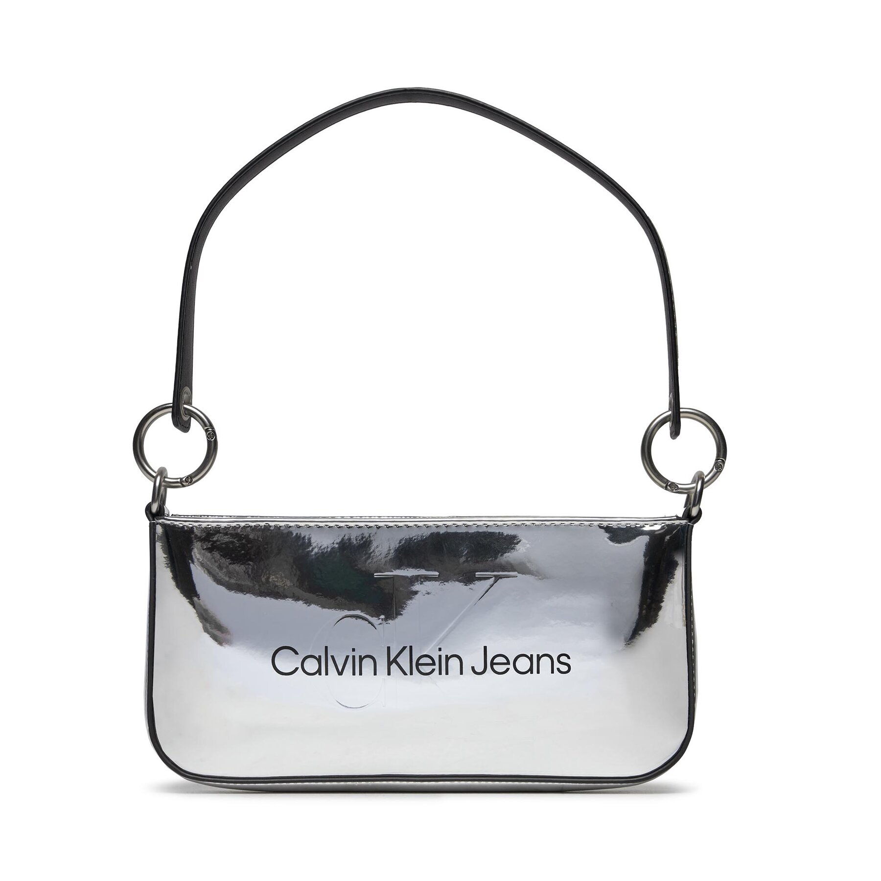 Handtasche Calvin Klein Jeans Sculpted Shoulder Pouch25 Mono S K60K611857 Silver 0IM von Calvin Klein Jeans
