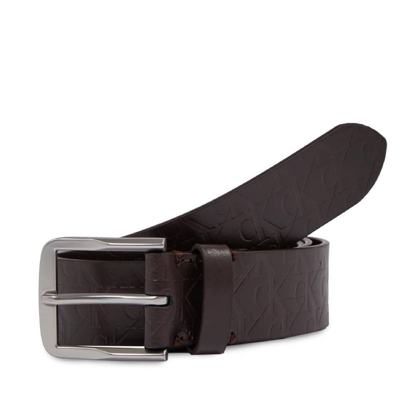 Herrengürtel Calvin Klein Jeans Classic Flat Lthr Belt 35Mm Aop K50K511518 Braun von Calvin Klein Jeans