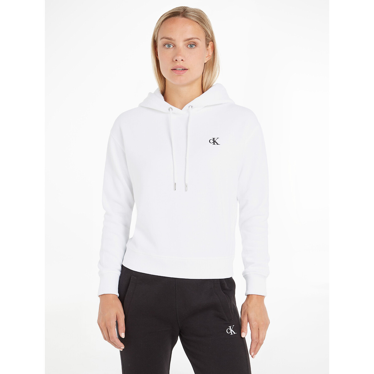 Kapuzensweatshirt HOODIE CK, Logo-Stitching von Calvin Klein Jeans