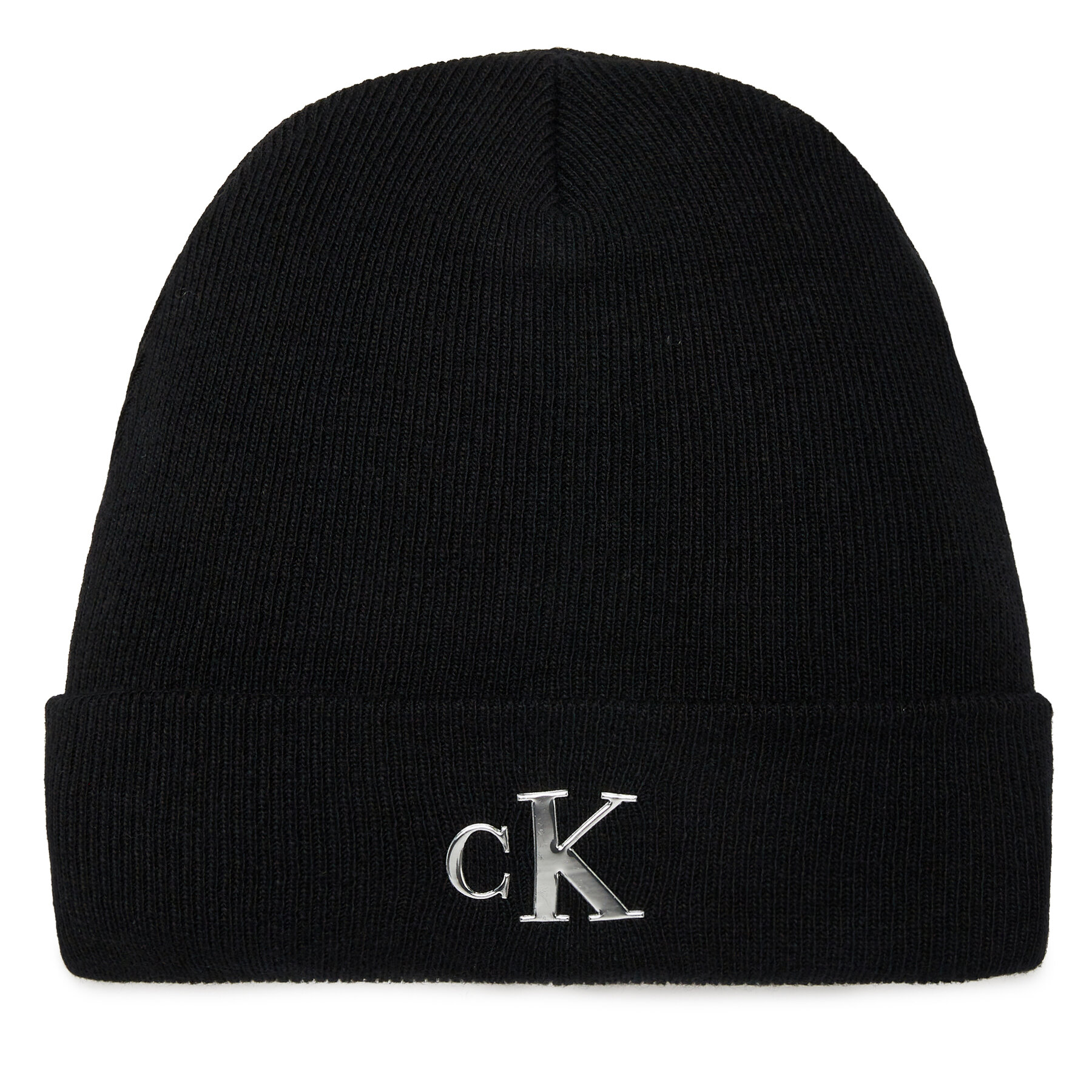 Mütze Calvin Klein Jeans Minimal Monogram Beanie K60K611542 Schwarz von Calvin Klein Jeans