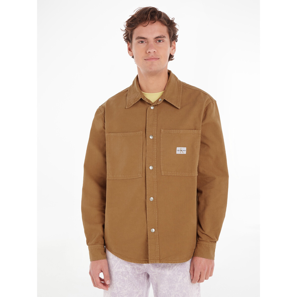 Overshirt aus Baumwoll-Twill, Relaxed-Fit von Calvin Klein Jeans