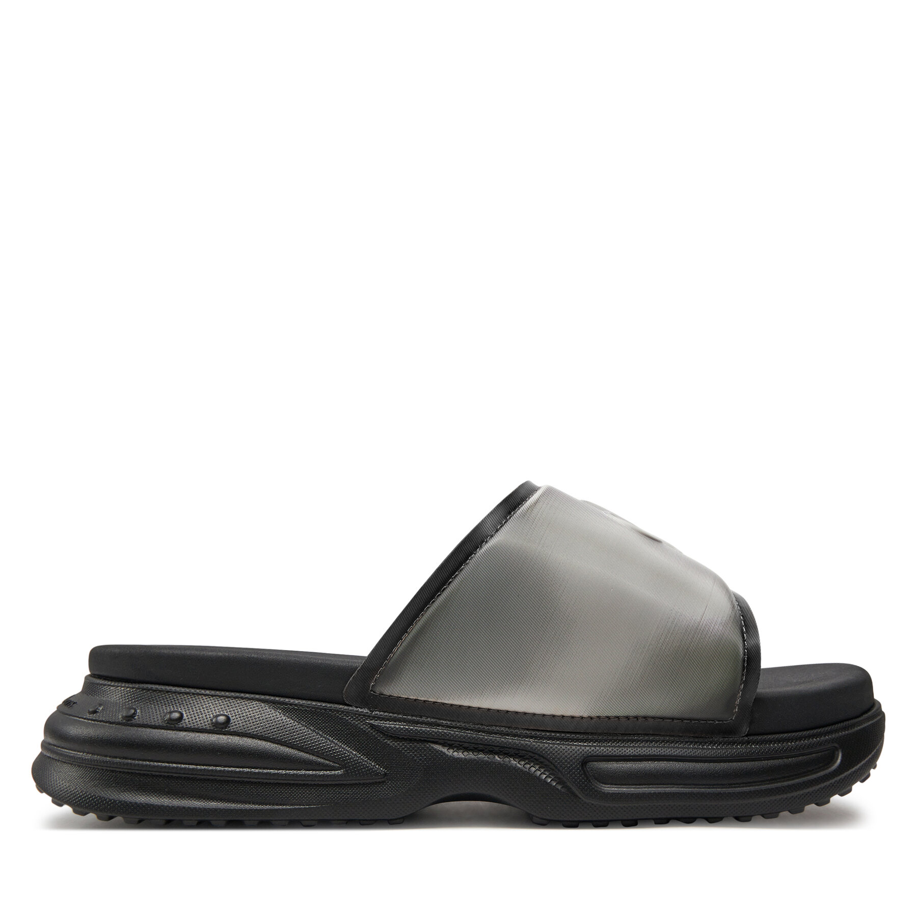 Pantoletten Calvin Klein Jeans Chunky Comf Slide Mg Mr Met YW0YW01512 Black/Silver Metallic 0GN von Calvin Klein Jeans