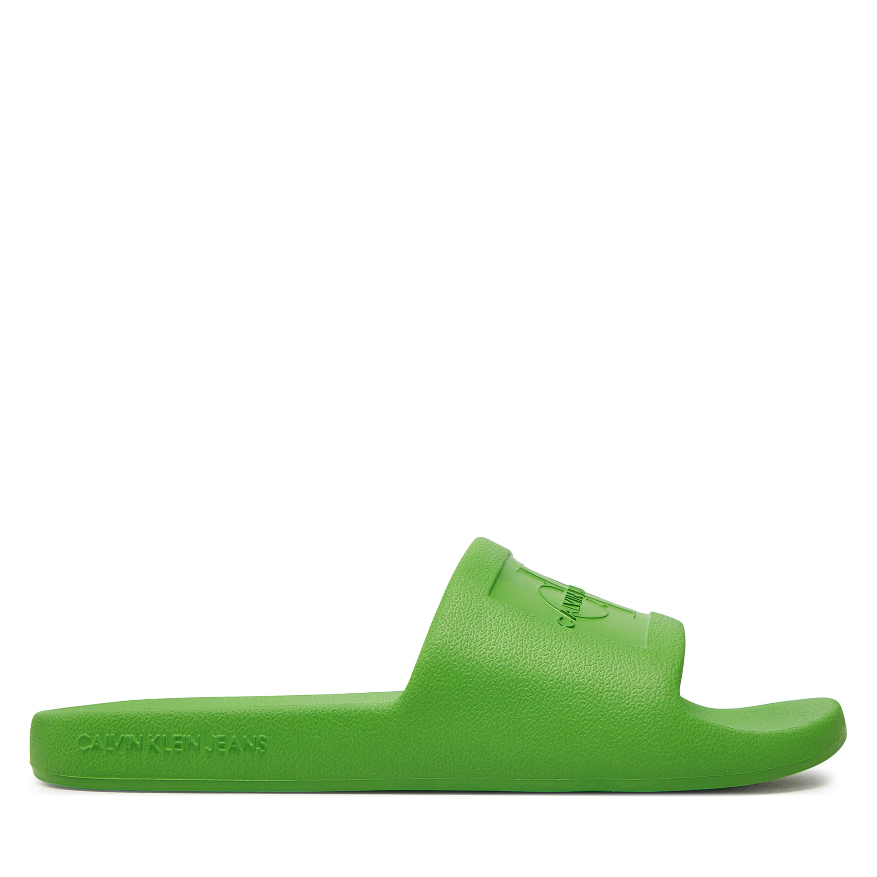 Pantoletten Calvin Klein Jeans Slide Monogram Debossed Eva YW0YW00102 Classic Green 02L von Calvin Klein Jeans