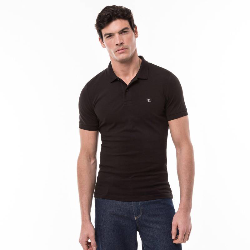 Poloshirt, Kurzarm Herren Black L von Calvin Klein Jeans