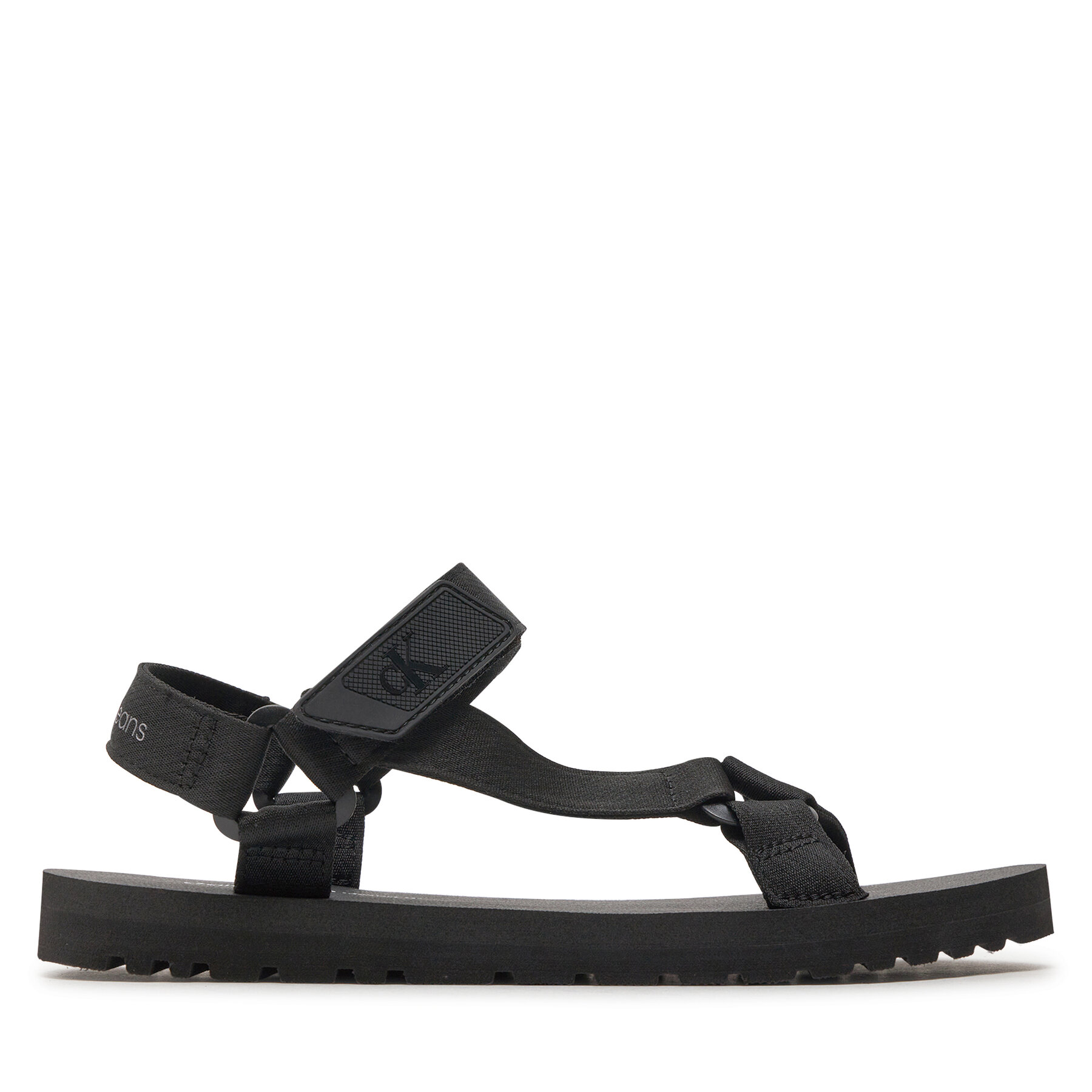 Sandalen Calvin Klein Jeans Sandal Velcro Rp In Btw YM0YM00944 Triple Black 0GT von Calvin Klein Jeans