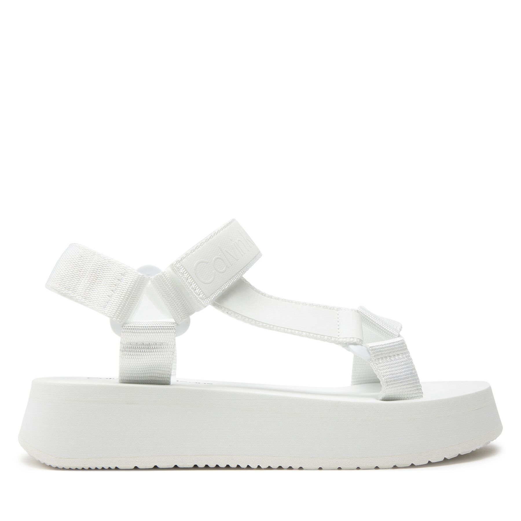 Sandalen Calvin Klein Jeans Sandal Velcro Webbing Dc YW0YW01353 Bright White YBR von Calvin Klein Jeans