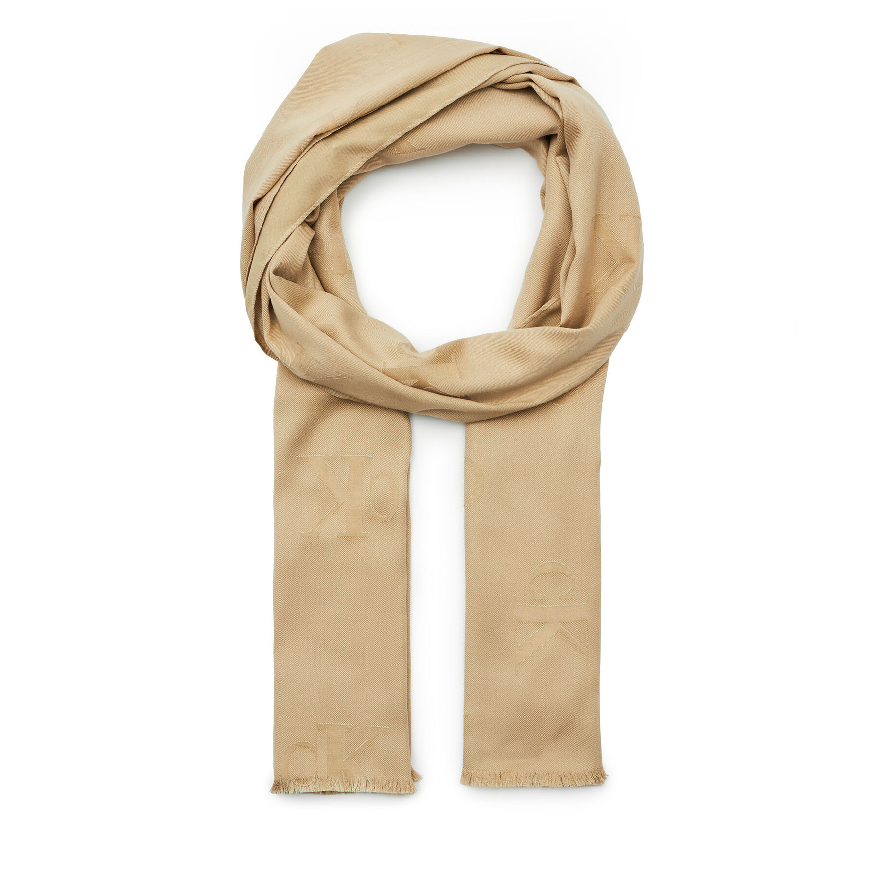 Schal Calvin Klein Jeans Aop Graphic Stole K60K612326 Beige von Calvin Klein Jeans