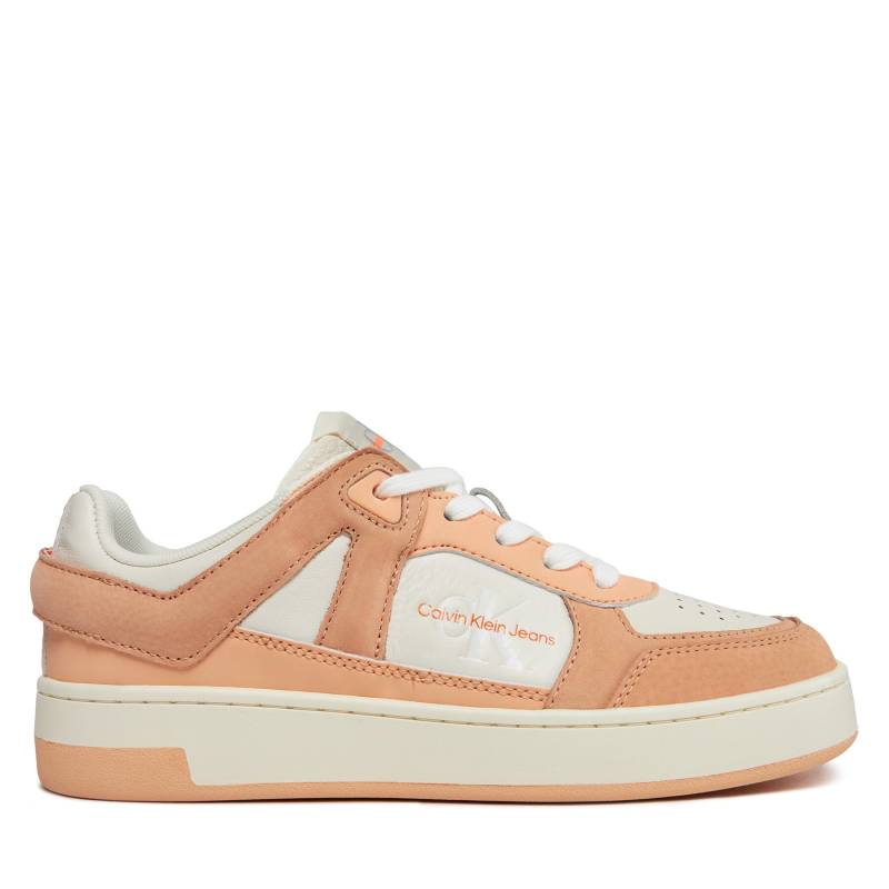 Sneakers Calvin Klein Jeans Basket Cupsole Low Mix Ml Fad YW0YW01301 Apricot Ice/Creamy White 0JM von Calvin Klein Jeans