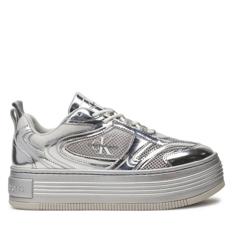 Sneakers Calvin Klein Jeans Bold Platf Low Mix Ml Mr YW0YW01510 Silver 0IY von Calvin Klein Jeans