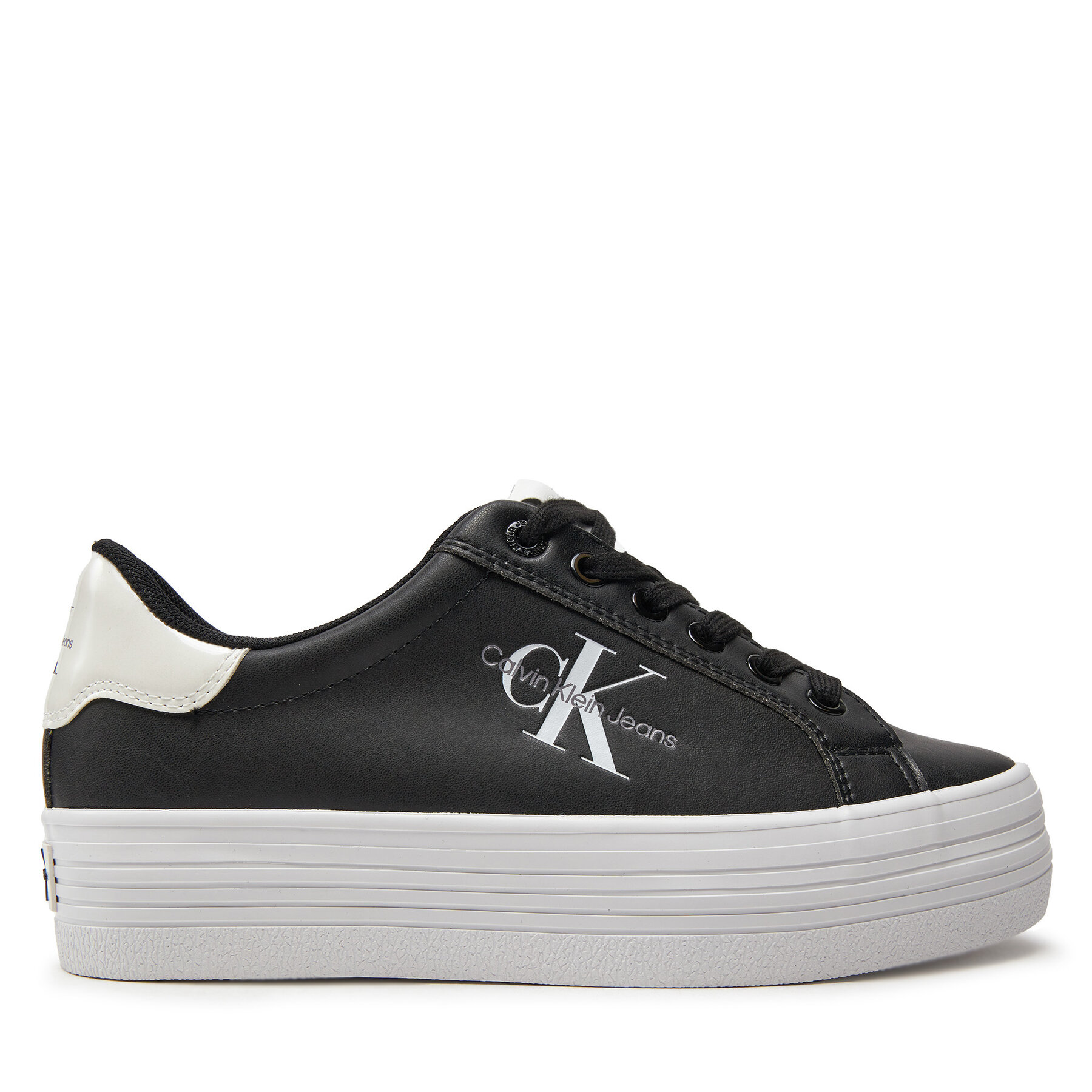Sneakers Calvin Klein Jeans Bold Vulc Flatf Lace Lth Met YW0YW01393 Schwarz Sneakers Calvin Klein Jeans Bold Vulc Flatf Lace Lth Met YW0YW01393 Schwarz von Calvin Klein Jeans