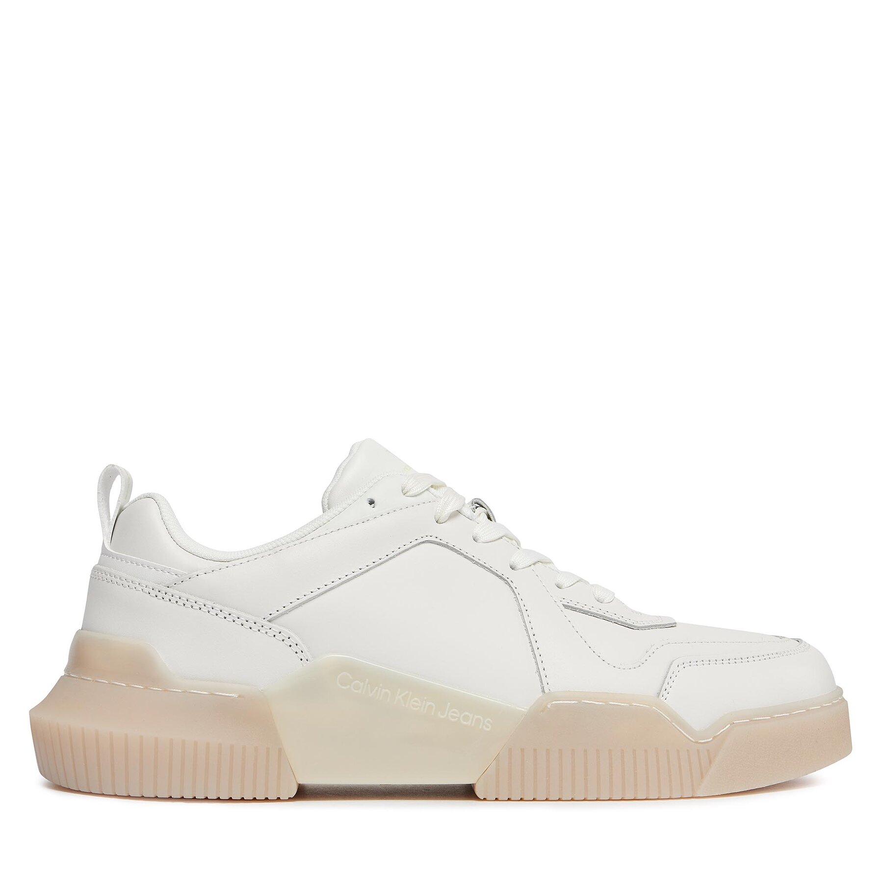 Sneakers Calvin Klein Jeans Chunky Cup 2.0 Low Lth Lum YM0YM00876 Bright White/Luminescent YBR von Calvin Klein Jeans