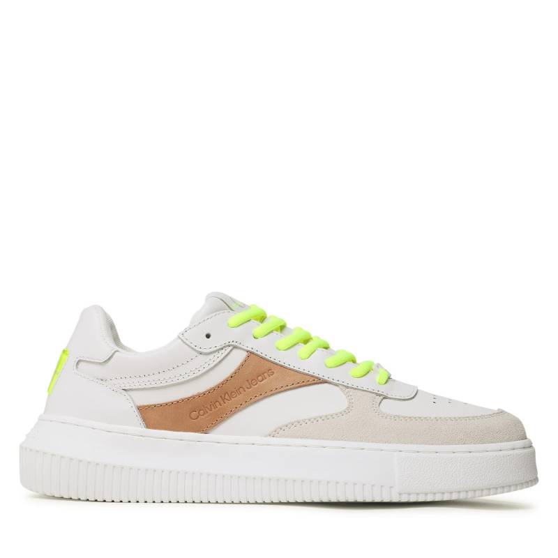Sneakers Calvin Klein Jeans Chunky Cupsole Gel Backtab Fluo YM0YM00673 White/Ancient White von Calvin Klein Jeans