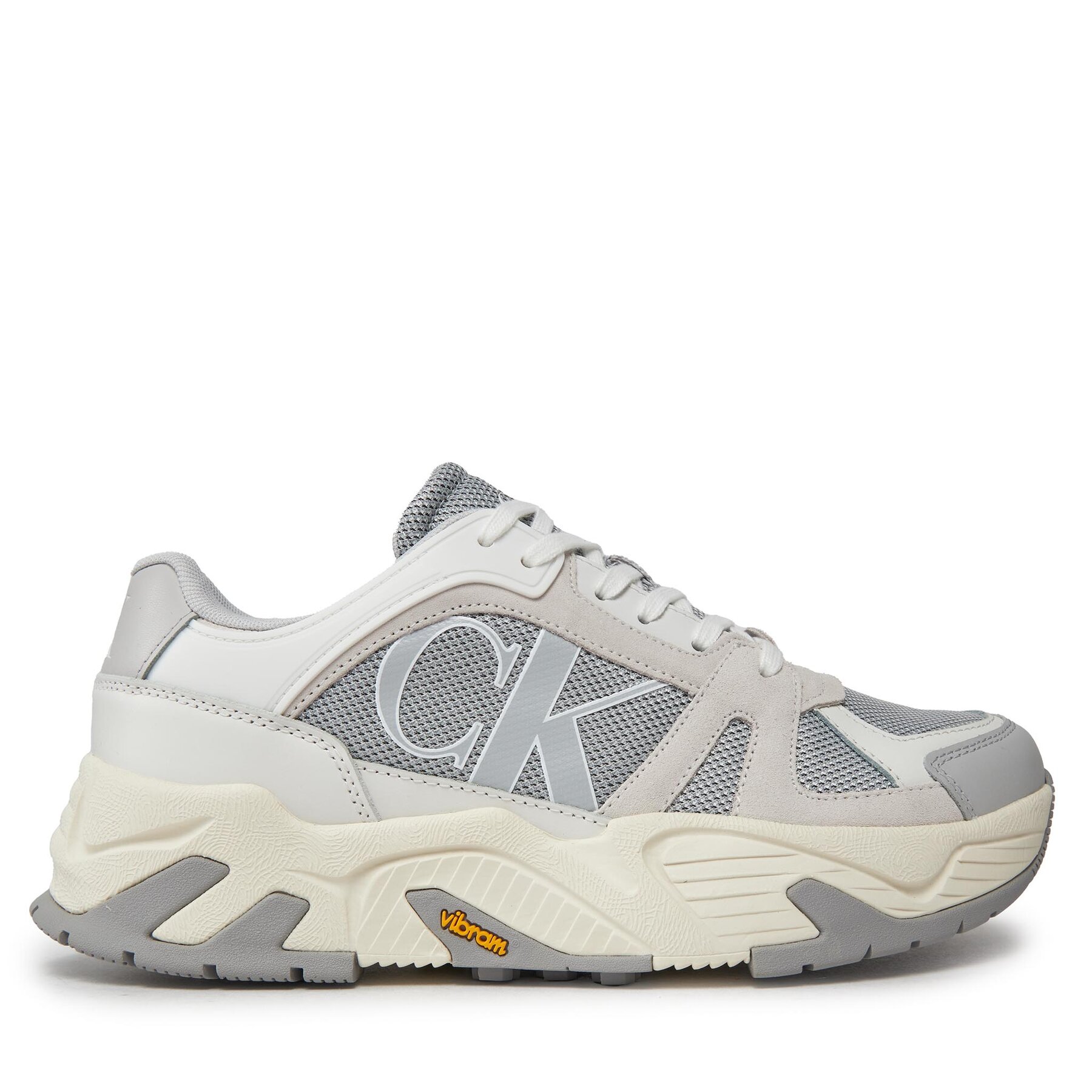 Sneakers Calvin Klein Jeans Chunky Runner Vibram Lth Mix YM0YM00719 Oyster Mushroom PSX von Calvin Klein Jeans