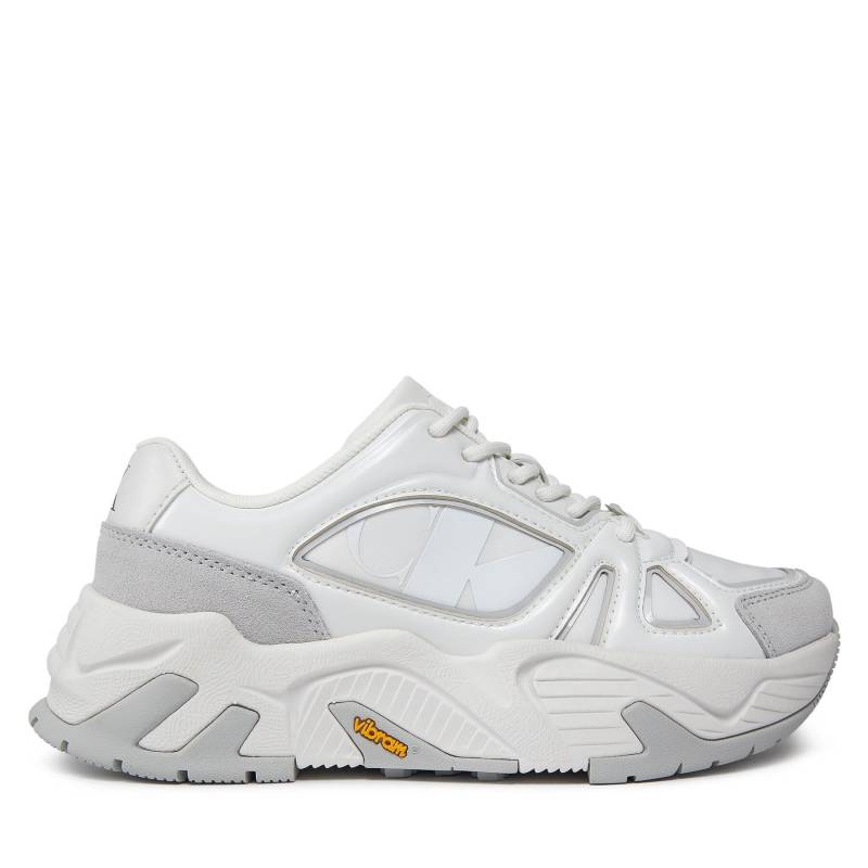 Sneakers Calvin Klein Jeans Chunky Runner Vibram Mix Nbs Lum YW0YW01310 Bright White/Oyster Mushroom 01V von Calvin Klein Jeans