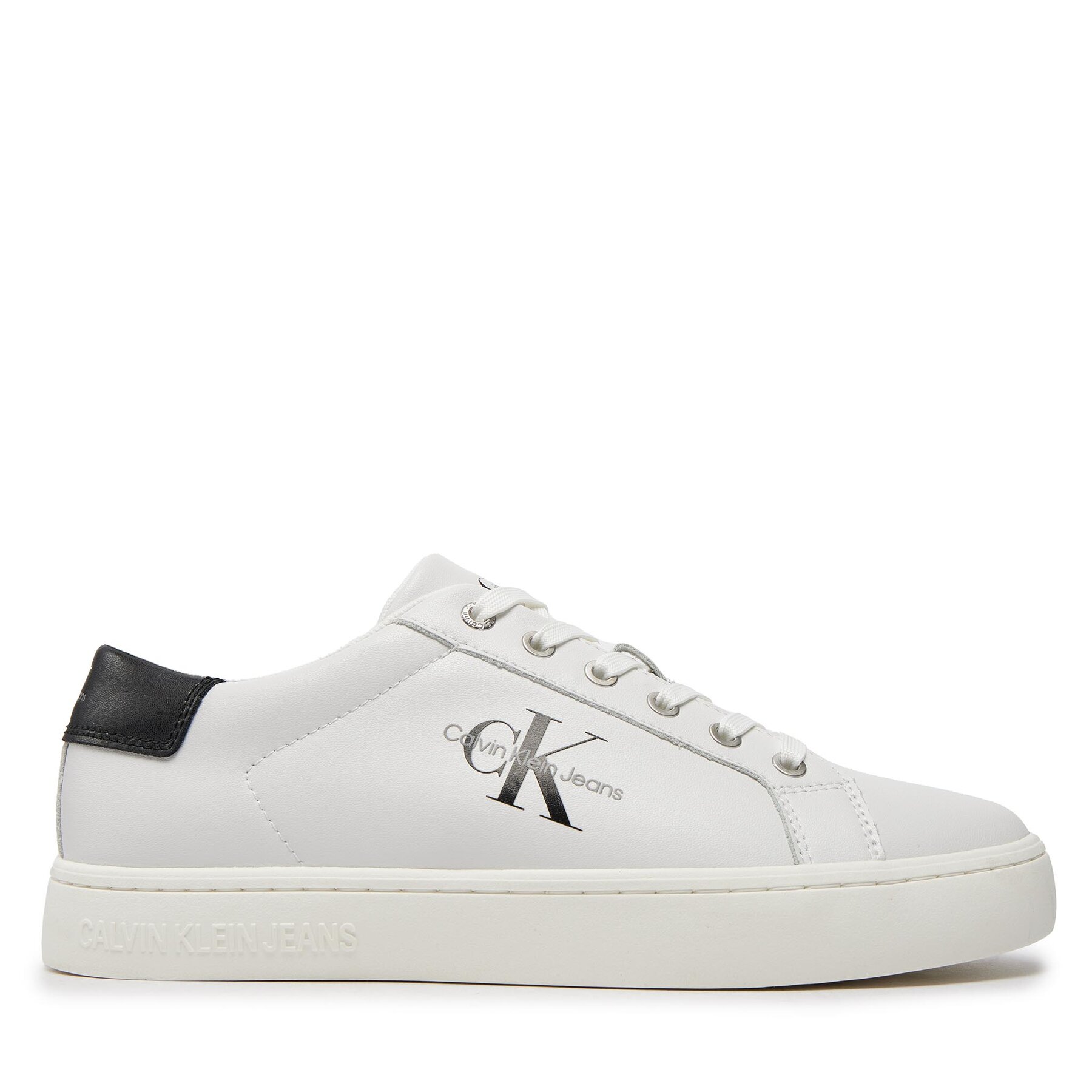 Sneakers Calvin Klein Jeans Classic Cupsole Laceup Low Lth YM0YM00491 Bright White YAF von Calvin Klein Jeans