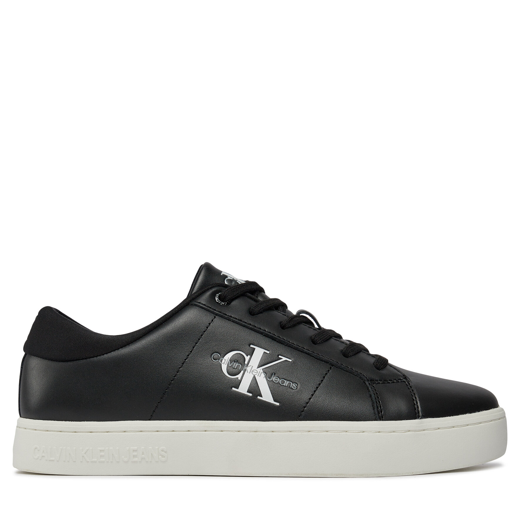 Sneakers Calvin Klein Jeans Classic Cupsole Low Laceup Lth YM0YM00864 Black/Bright White 0GM von Calvin Klein Jeans