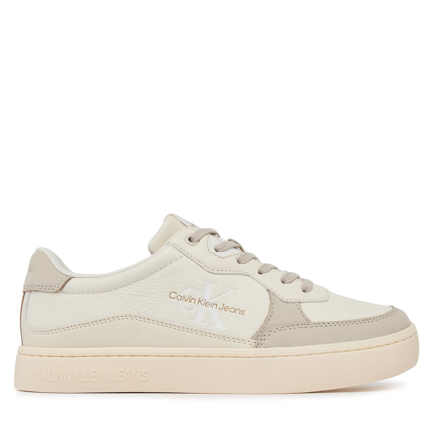 Sneakers Calvin Klein Jeans Classic Cupsole Low Lth Ml Fad YM0YM00885 Creamy White/Eggshell 0GF von Calvin Klein Jeans