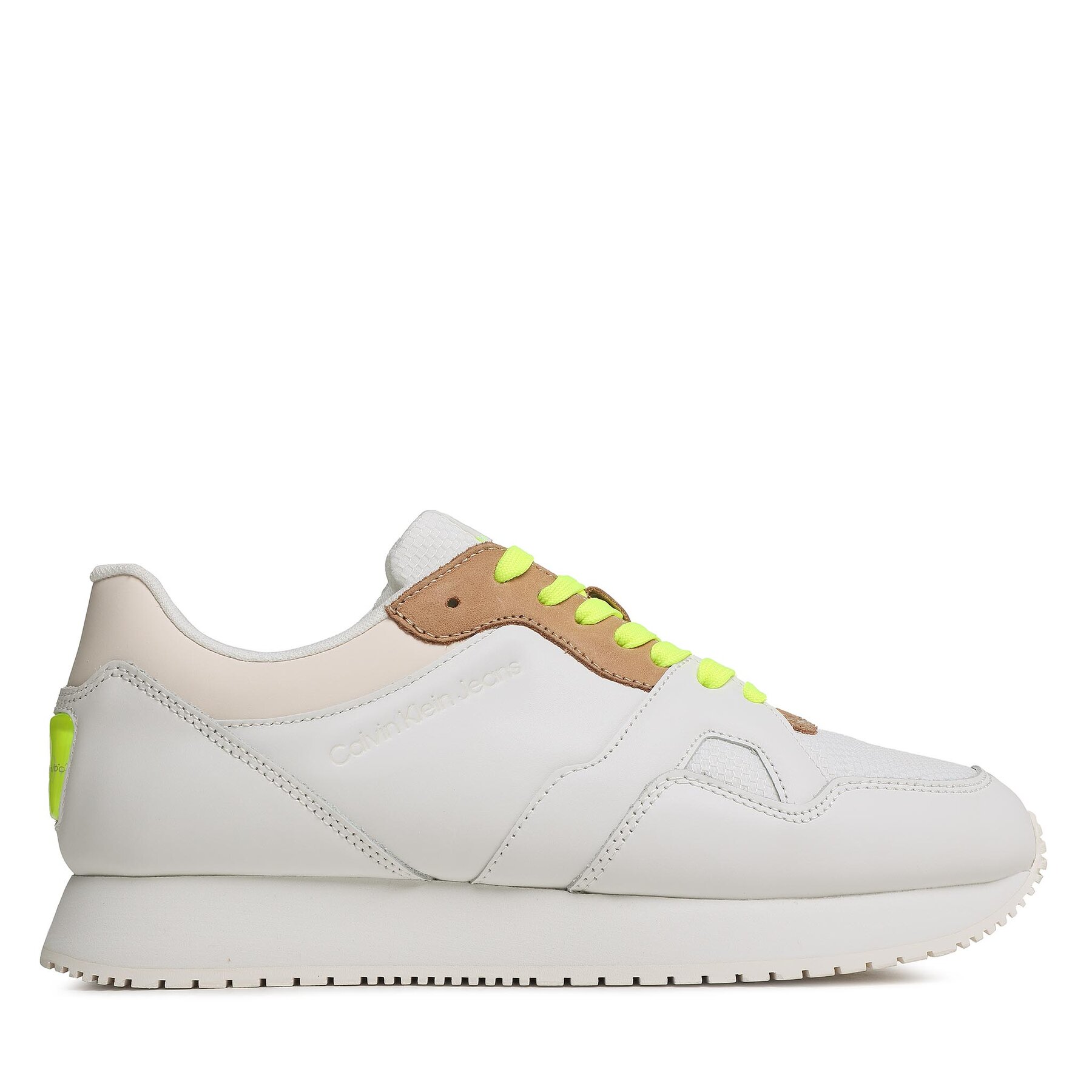 Sneakers Calvin Klein Jeans Retro Runner Fluo Contrast YM0YM00619 White/Ancient White 0LA von Calvin Klein Jeans