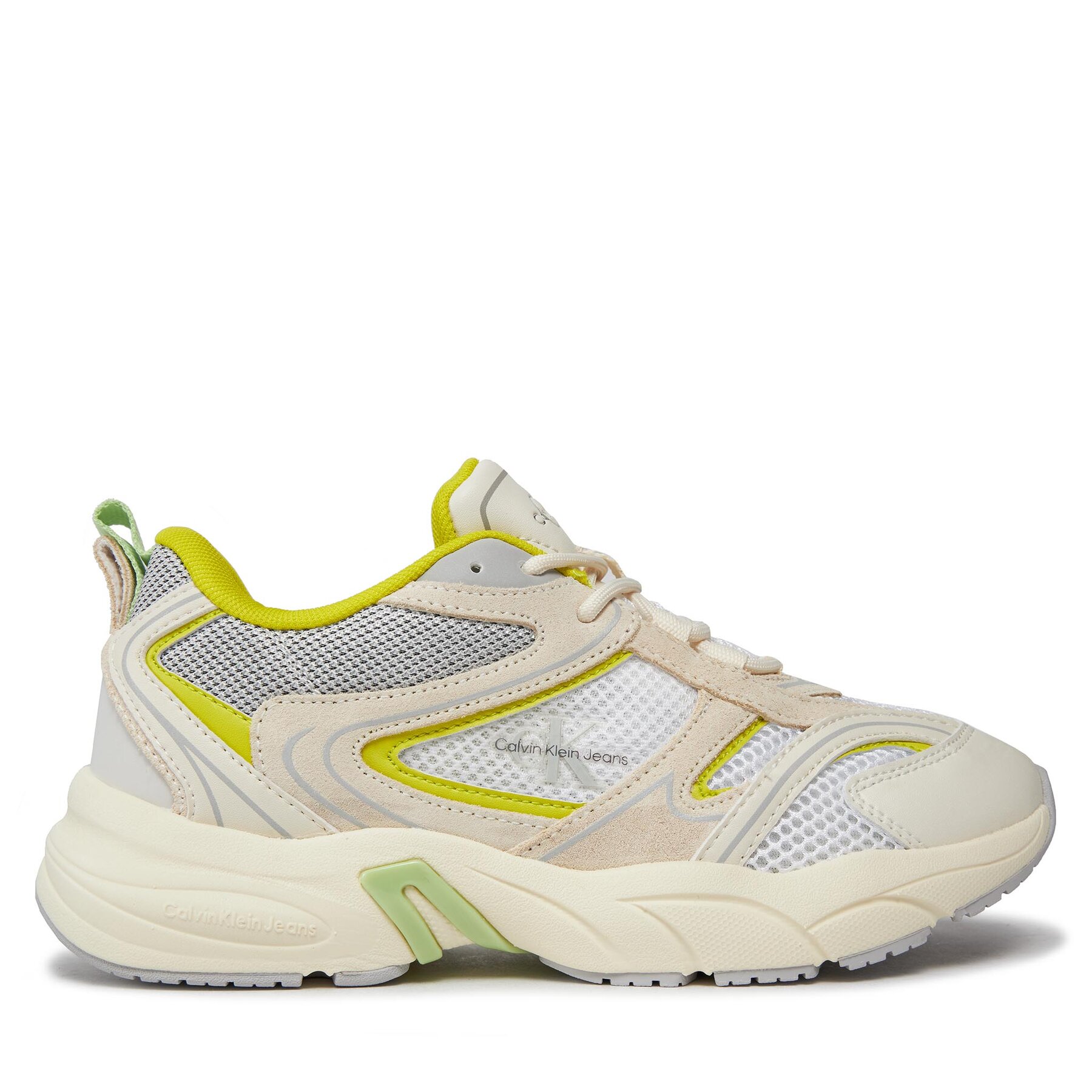 Sneakers Calvin Klein Jeans Retro Tennis Su-Mesh Wn YW0YW00891 Bright White/Sulphur/Oyster 02X von Calvin Klein Jeans