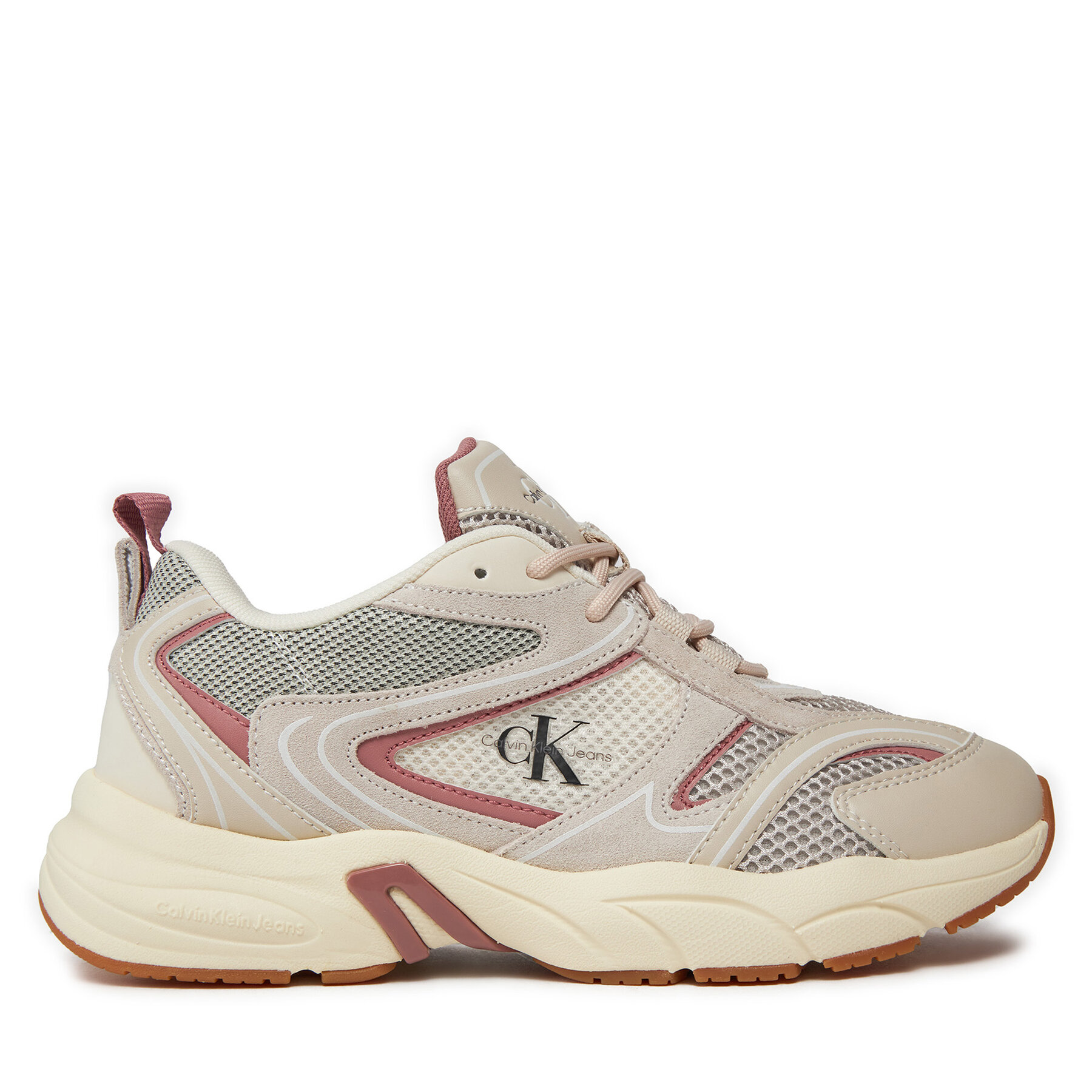 Sneakers Calvin Klein Jeans Retro Tennis Su-Mesh Wn YW0YW00891 Creamy White/Eggshell/Ash Rose 0GH von Calvin Klein Jeans