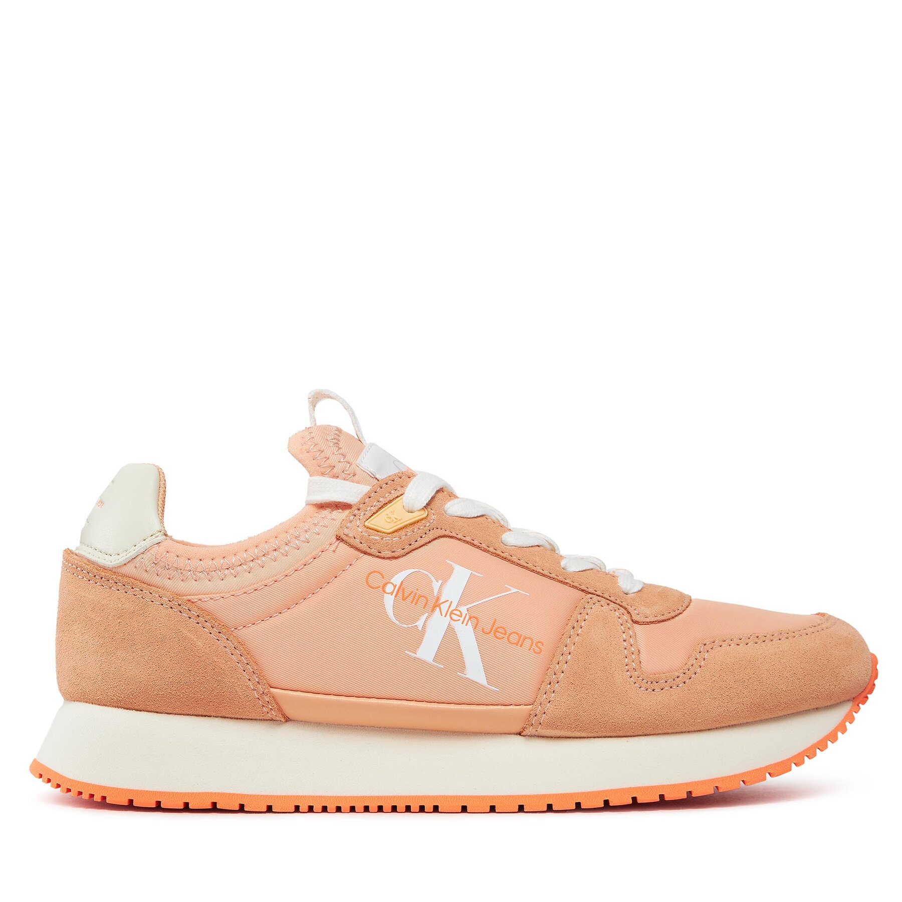 Sneakers Calvin Klein Jeans Runner Sock Laceup Ny-Lth Wn YW0YW00840 Apricot Ice/Bright White 0JL von Calvin Klein Jeans