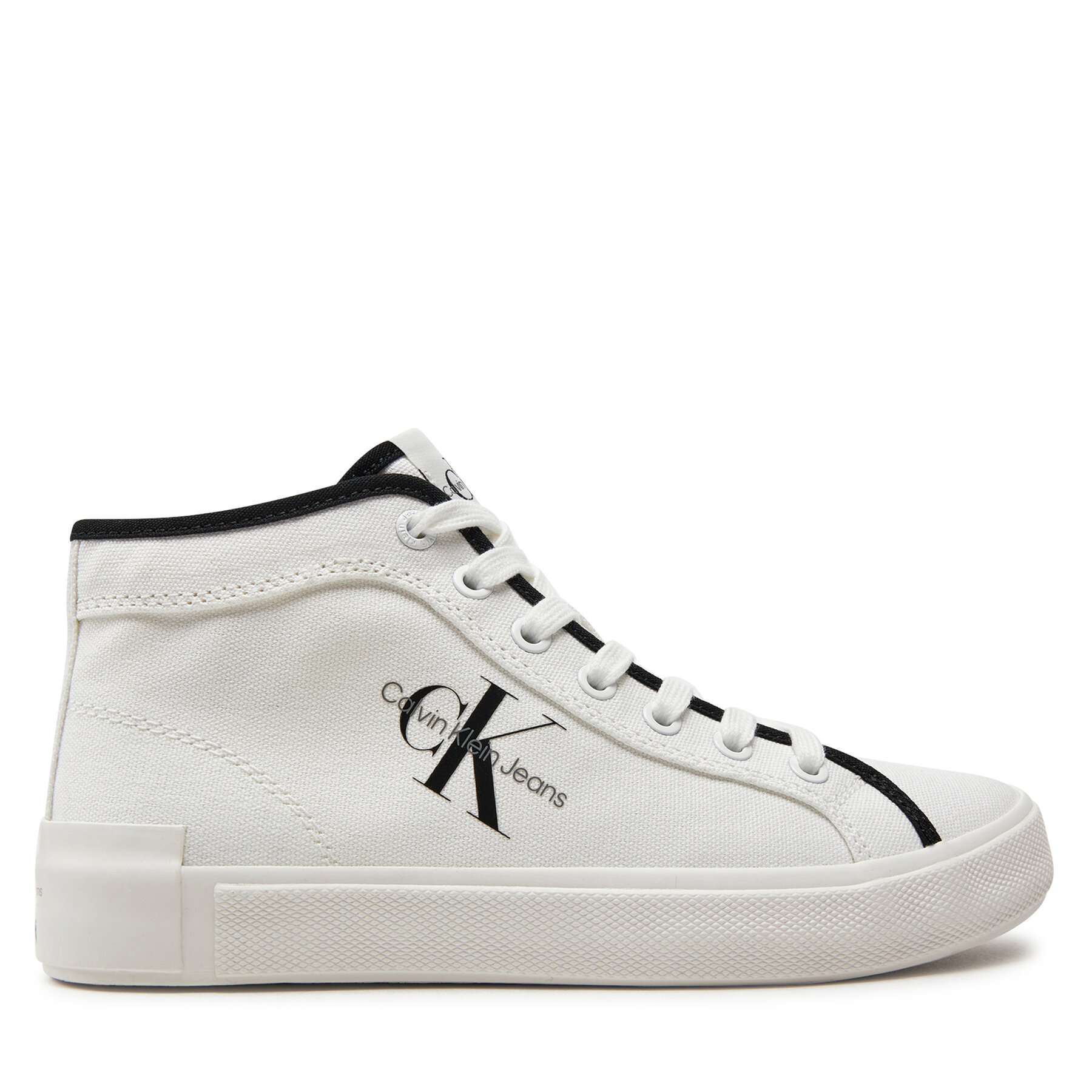 Sneakers Calvin Klein Jeans Skater Vulcanized High Cs Ml Mr YW0YW01454 Bright White/Black 01W von Calvin Klein Jeans